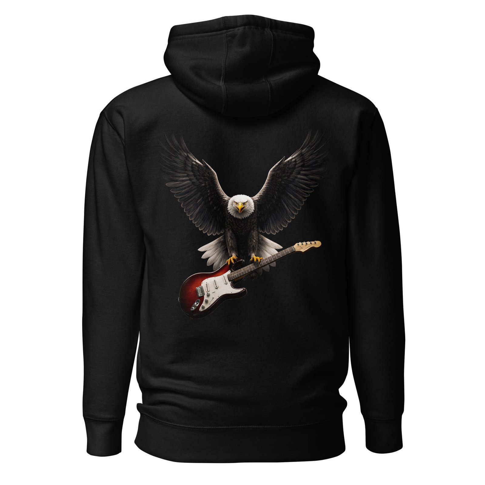 Męska bluza z kapturem „Orzeł z Gitarą” – bluza męska z orłem i gitarą elektryczną| Zarn.pl Męska bluza z kapturem „Orzeł z Gitarą” – bluza męska z orłem i gitarą elektryczną - obrazek 2