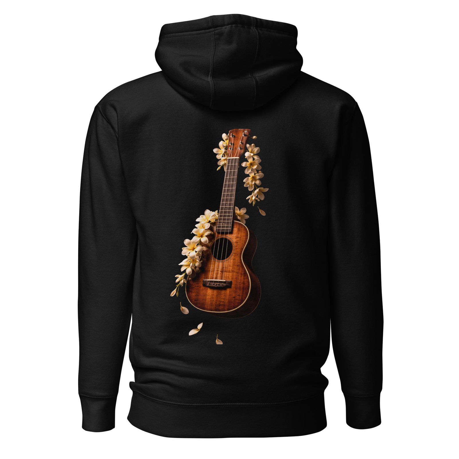 Męska Bluza z Kapturem Ukulele z Kwiatami| Zarn.pl Męska Bluza z Kapturem Ukulele z Kwiatami - obrazek 2