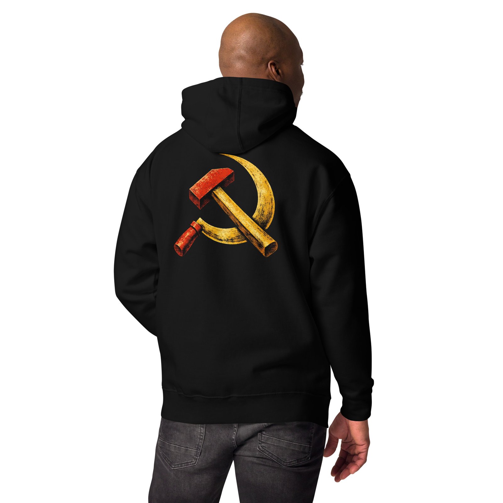 Męska bluza z kapturem kangurka „Symbol PRL” – bluza męska w klimacie PRL z sierpem i młotem| Zarn.pl Męska bluza z kapturem kangurka „Symbol PRL” – bluza męska w klimacie PRL z sierpem i młotem - obrazek 14