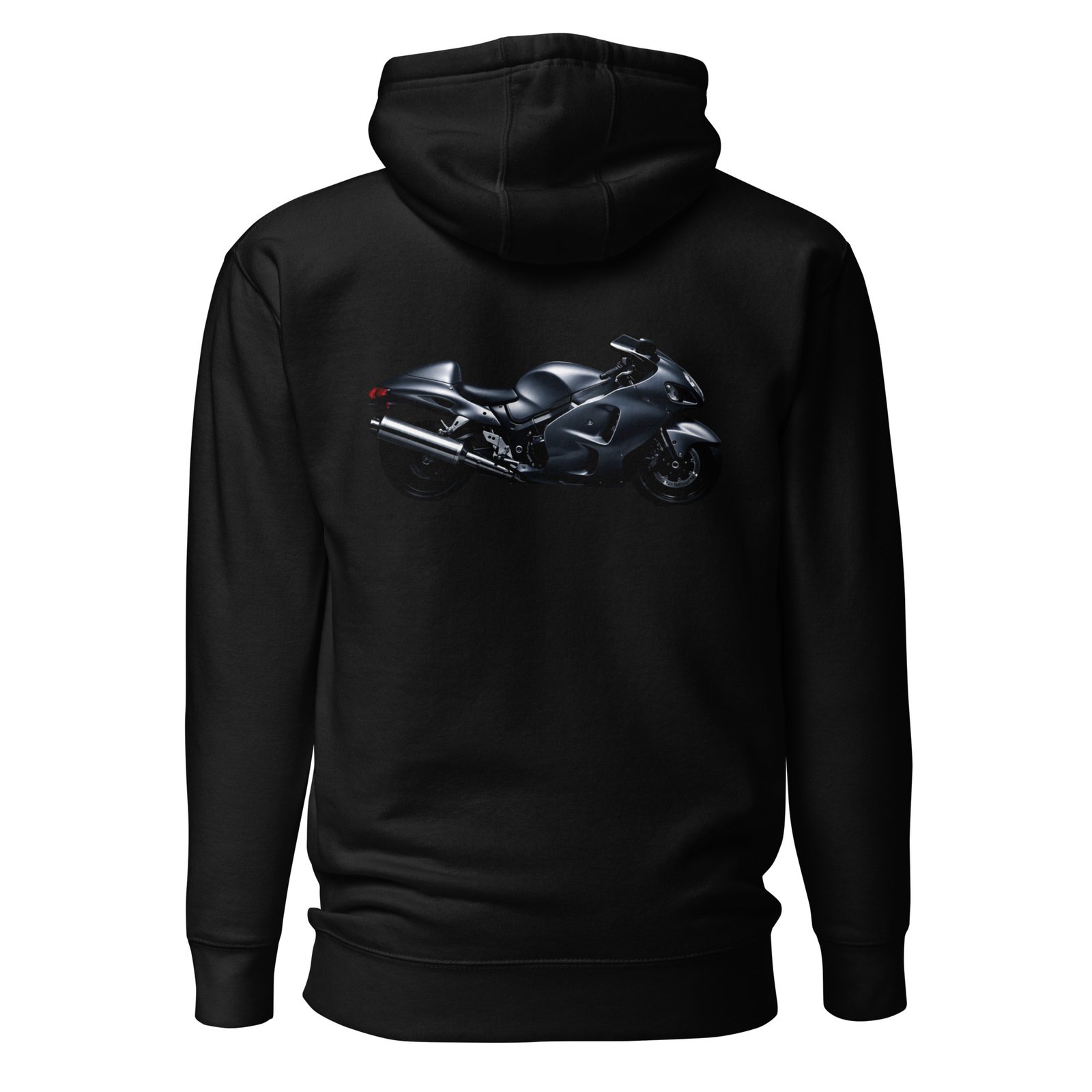 Męska bluza z kapturem „Czarny Motocykl Sportowy” – męska bluza z kapturem z motocyklem sportowym| Zarn.pl Męska bluza z kapturem „Czarny Motocykl Sportowy” – męska bluza z kapturem z motocyklem sportowym - obrazek 2