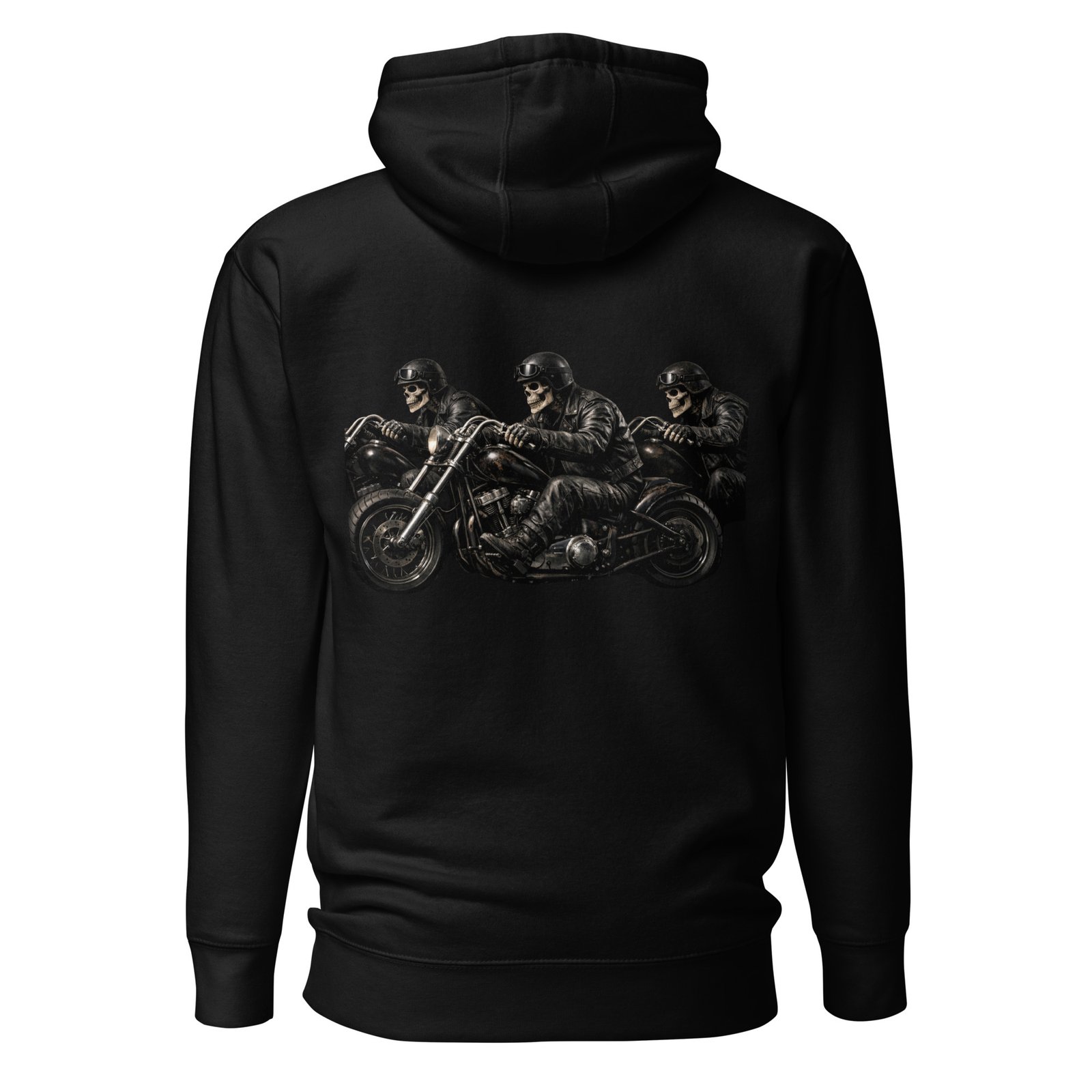 Męska bluza z kapturem „Motocyklowe Czaszki” – męska bluza z kapturem biker czaszki na motocyklu| Zarn.pl Męska bluza z kapturem „Motocyklowe Czaszki” – męska bluza z kapturem biker czaszki na motocyklu - obrazek 2
