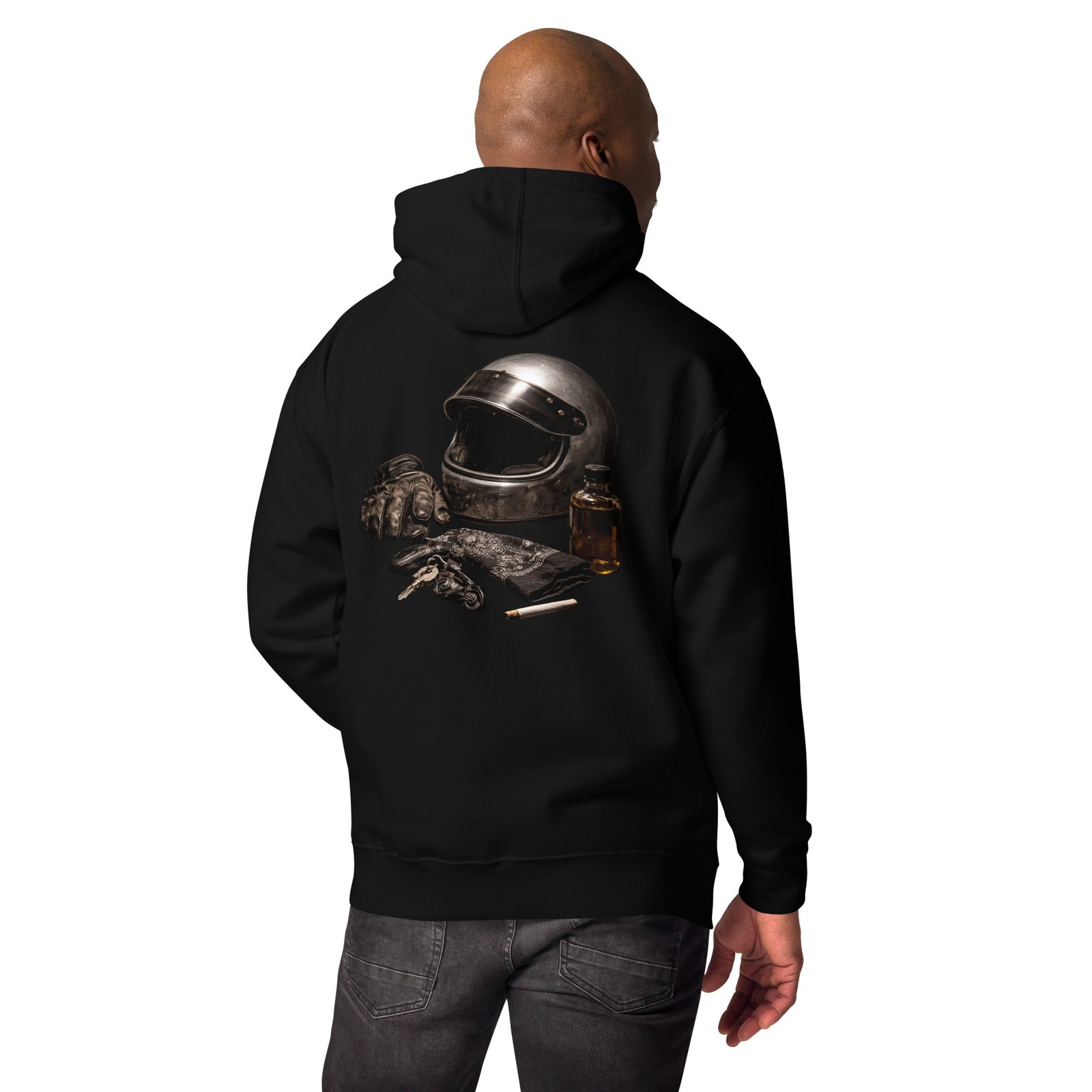 Męska Bluza z Kapturem Motocyklowy Klimat Vintage| Zarn.pl Męska Bluza z Kapturem Motocyklowy Klimat Vintage - obrazek 14