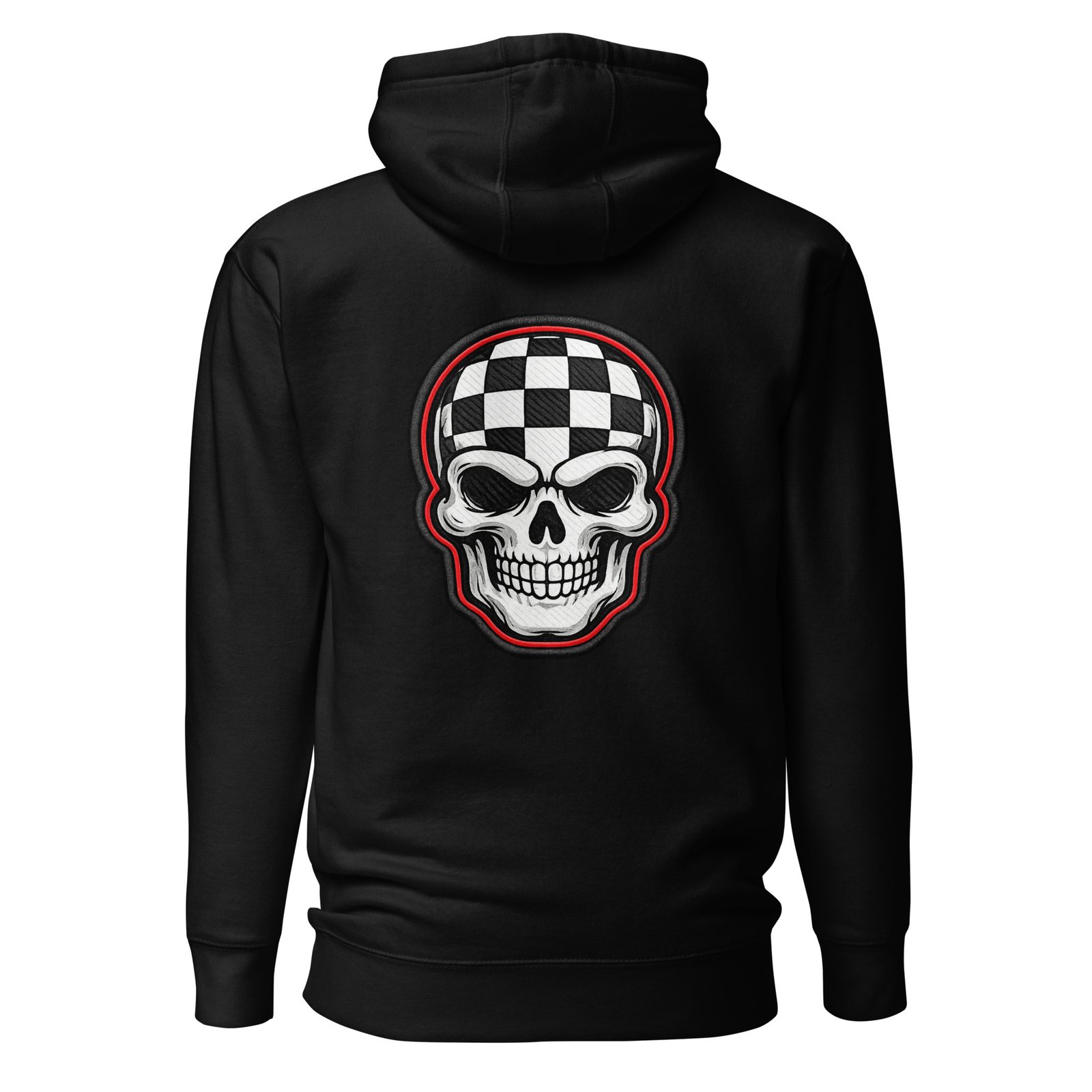 Męska bluza z kapturem Czaszka w Szachownicę – bluza męska z czaszką streetwear| Zarn.pl Męska bluza z kapturem Czaszka w Szachownicę – bluza męska z czaszką streetwear - obrazek 2