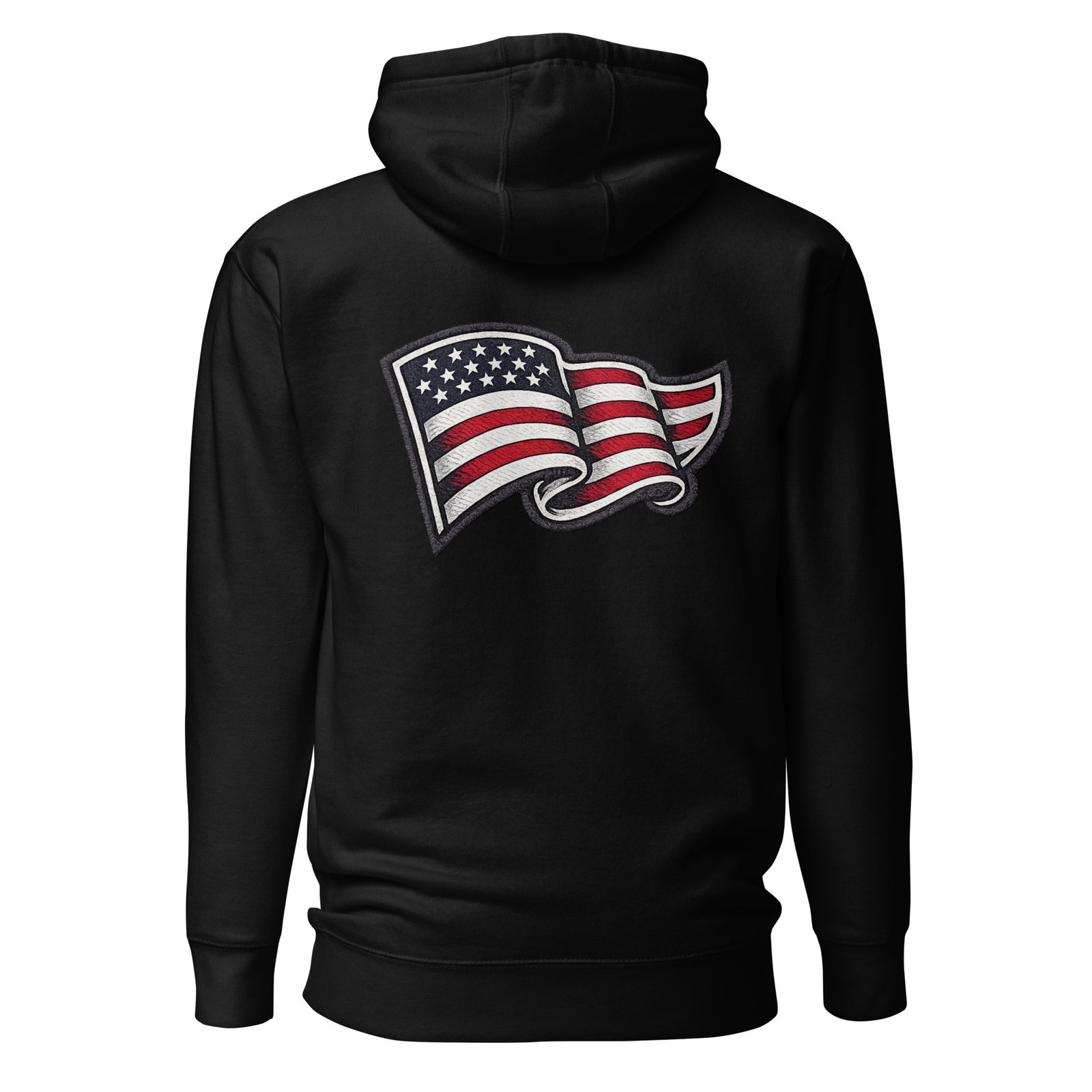 Bluza męska z kapturem „American Flag” – bluza męska z nadrukiem flagi USA| Zarn.pl Bluza męska z kapturem „American Flag” – bluza męska z nadrukiem flagi USA - obrazek 2
