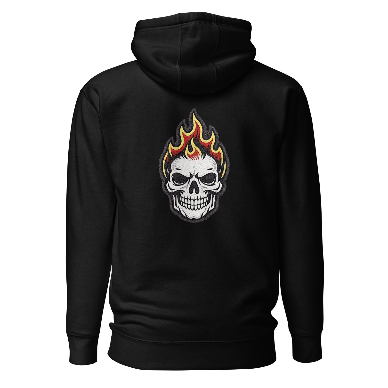 Bluza męska z kapturem „Flaming Skull” – bluza męska z nadrukiem płonącej czaszki| Zarn.pl Bluza męska z kapturem „Flaming Skull” – bluza męska z nadrukiem płonącej czaszki - obrazek 2