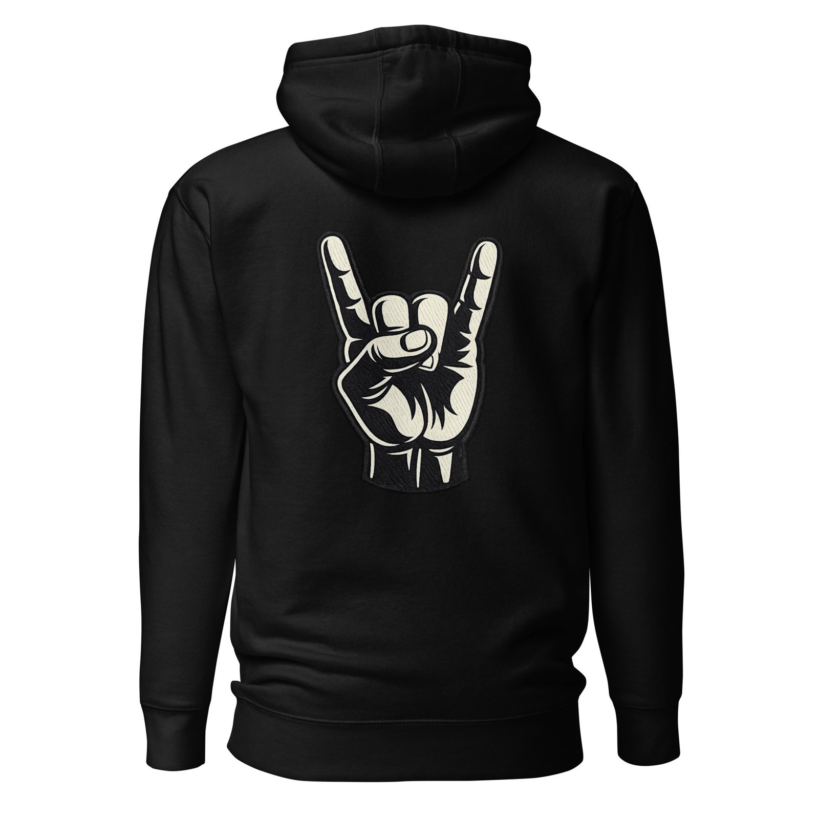 Męska bluza z kapturem kangurka „Rock Hand” – bluza męska z gestem rockowym| Zarn.pl Męska bluza z kapturem kangurka „Rock Hand” – bluza męska z gestem rockowym - obrazek 2