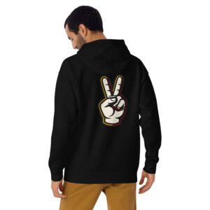 bluza męska z kapturem z gestem pokoju Peace Hand