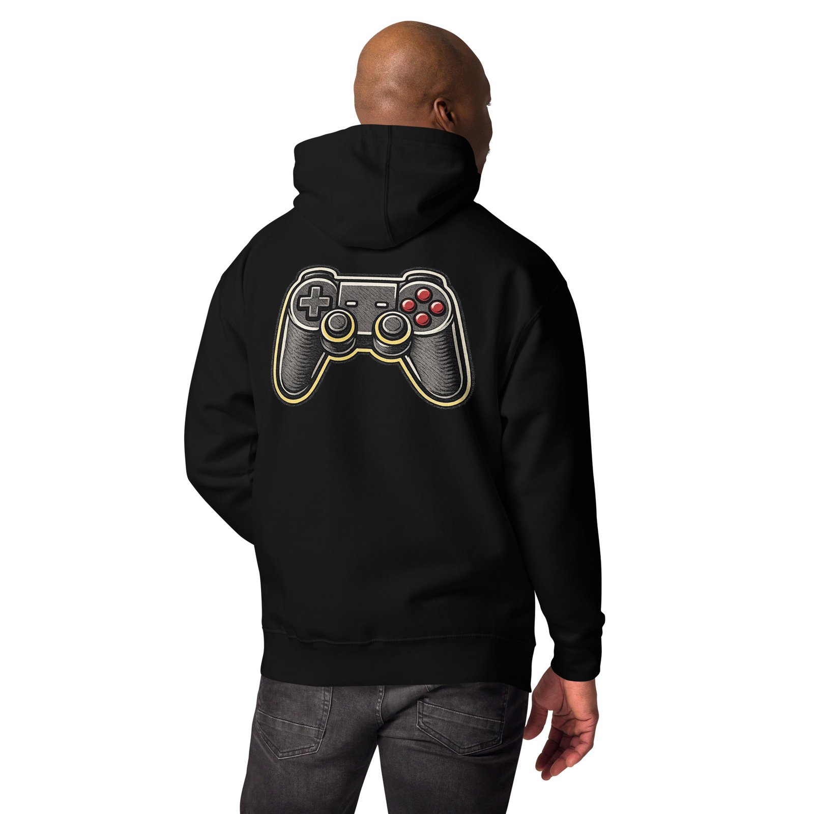 Męska Bluza z Kapturem Kangurka „Pad Gamingowy Retro”| Zarn.pl Męska Bluza z Kapturem Kangurka „Pad Gamingowy Retro” - obrazek 14