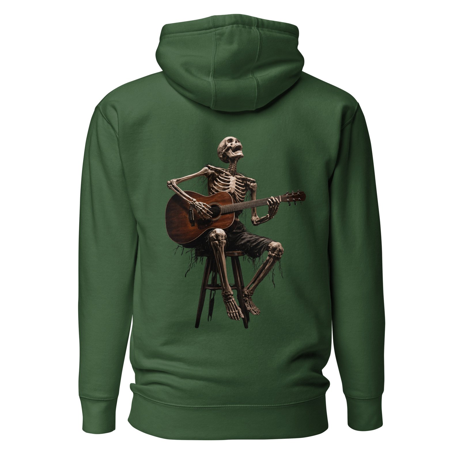 Męska Bluza z Kapturem Szkielet z Gitarą Akustyczną| Zarn.pl Męska Bluza z Kapturem Szkielet z Gitarą Akustyczną - obrazek 4