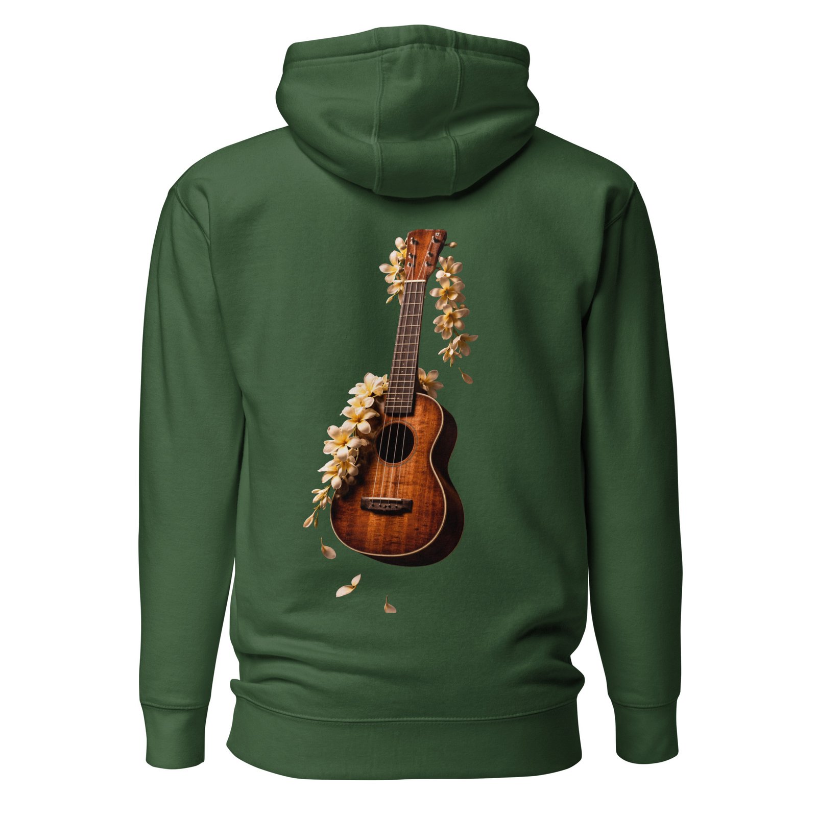 Męska Bluza z Kapturem Ukulele z Kwiatami| Zarn.pl Męska Bluza z Kapturem Ukulele z Kwiatami - obrazek 4
