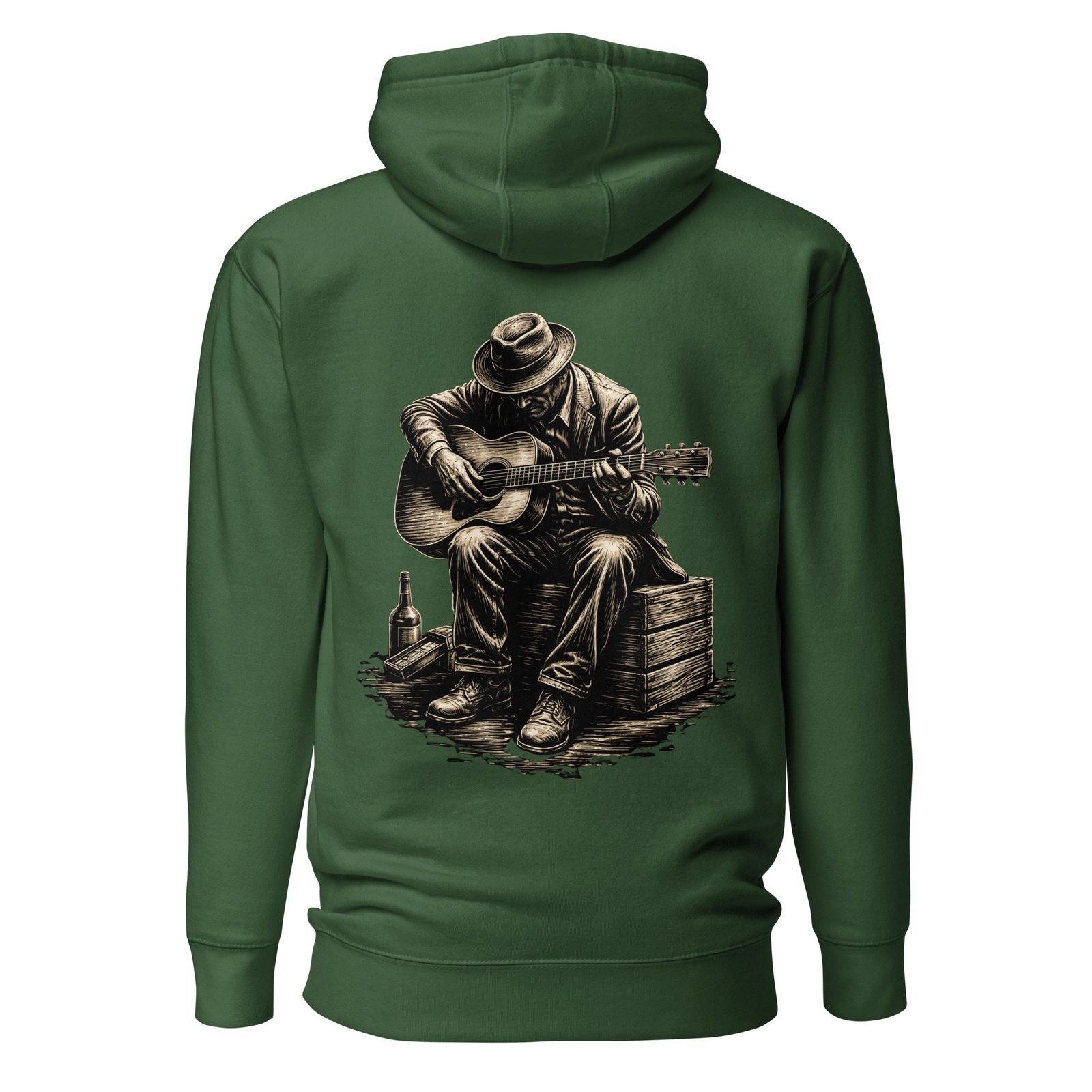 Męska Bluza z Kapturem Bluesman z Gitarą Akustyczną| Zarn.pl Męska Bluza z Kapturem Bluesman z Gitarą Akustyczną - obrazek 4