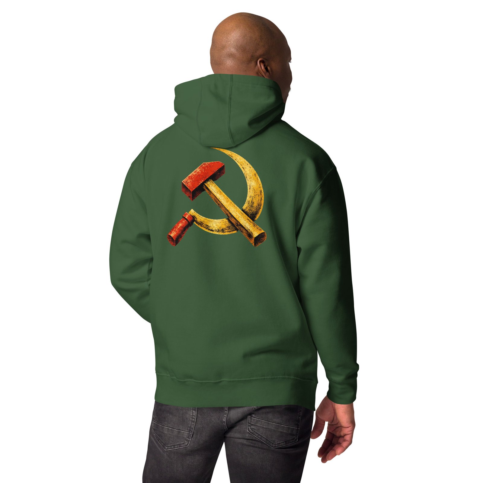 Męska bluza z kapturem kangurka „Symbol PRL” – bluza męska w klimacie PRL z sierpem i młotem| Zarn.pl Męska bluza z kapturem kangurka „Symbol PRL” – bluza męska w klimacie PRL z sierpem i młotem - obrazek 16