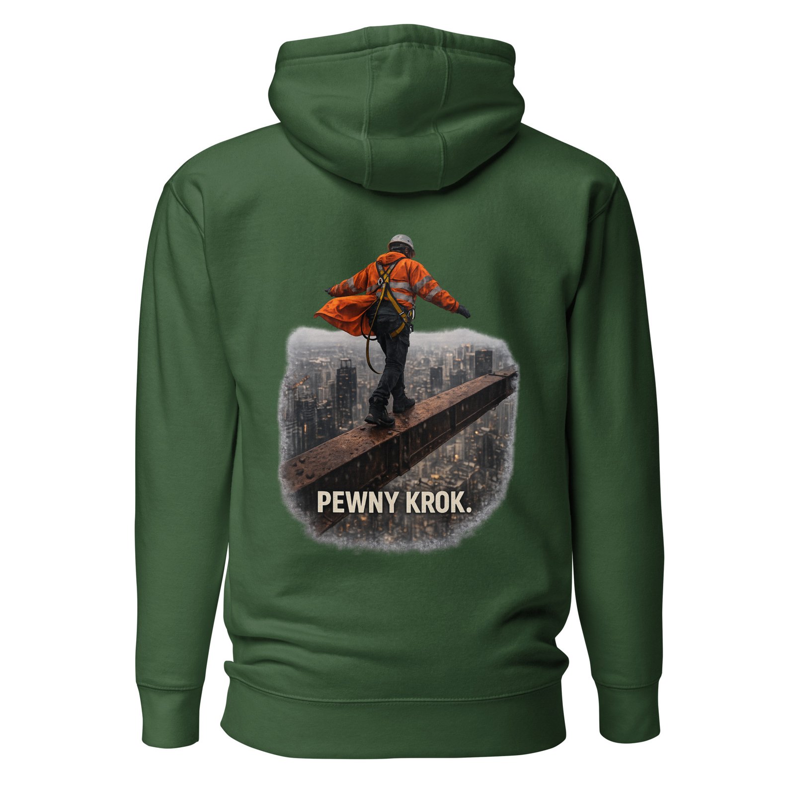 Męska bluza z kapturem „Pewny Krok” – bluza kangurka motywacyjna z nadrukiem odwagi i pewności siebie| Zarn.pl Męska bluza z kapturem „Pewny Krok” – bluza kangurka motywacyjna z nadrukiem odwagi i pewności siebie - obrazek 4