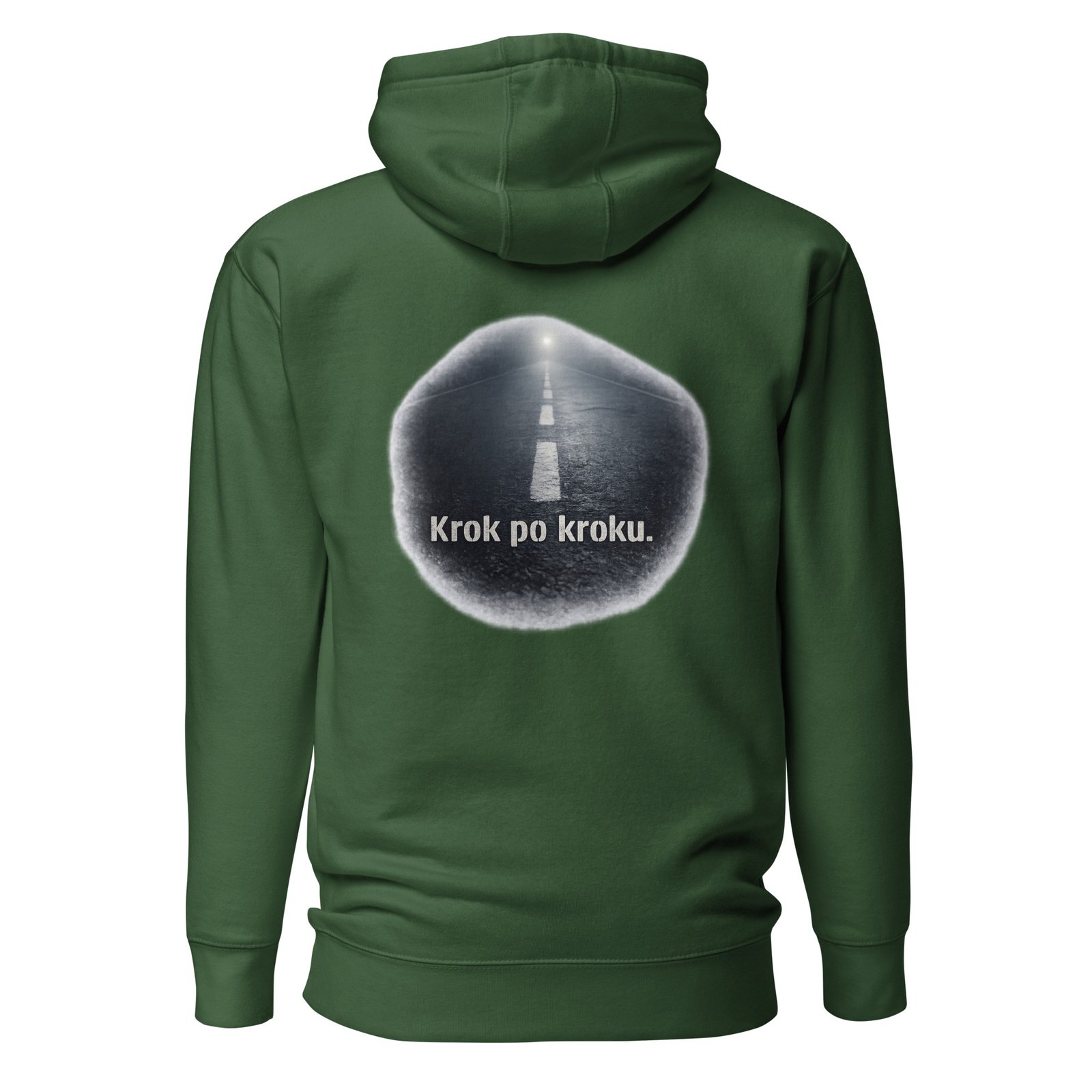 Męska bluza z kapturem „Krok po Kroku” – bluza męska motywacyjna z drogą we mgle| Zarn.pl Męska bluza z kapturem „Krok po Kroku” – bluza męska motywacyjna z drogą we mgle - obrazek 4