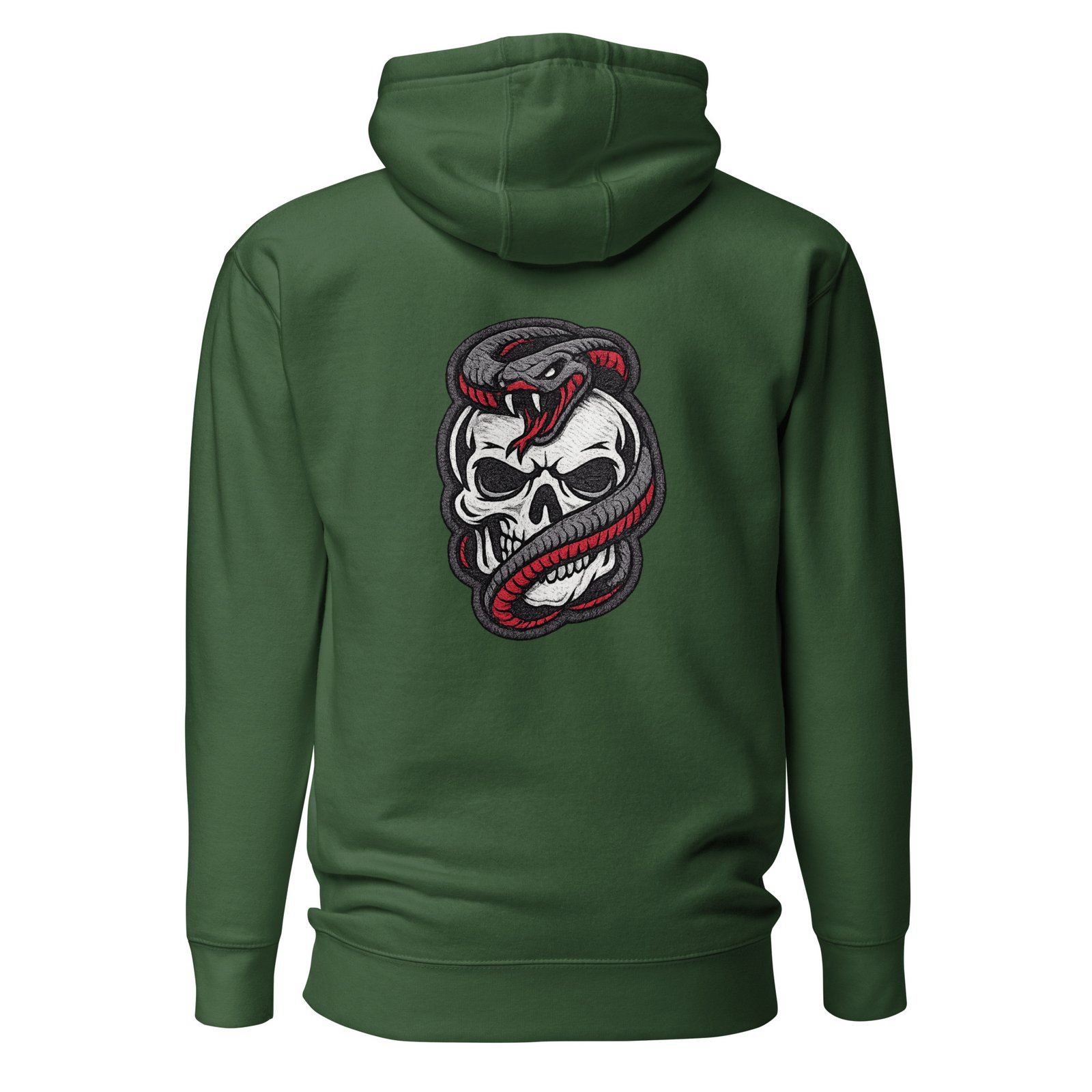 Bluza męska z kapturem „Skull Snake” – bluza męska z nadrukiem czaszki oplecionej wężem| Zarn.pl Bluza męska z kapturem „Skull Snake” – bluza męska z nadrukiem czaszki oplecionej wężem - obrazek 4