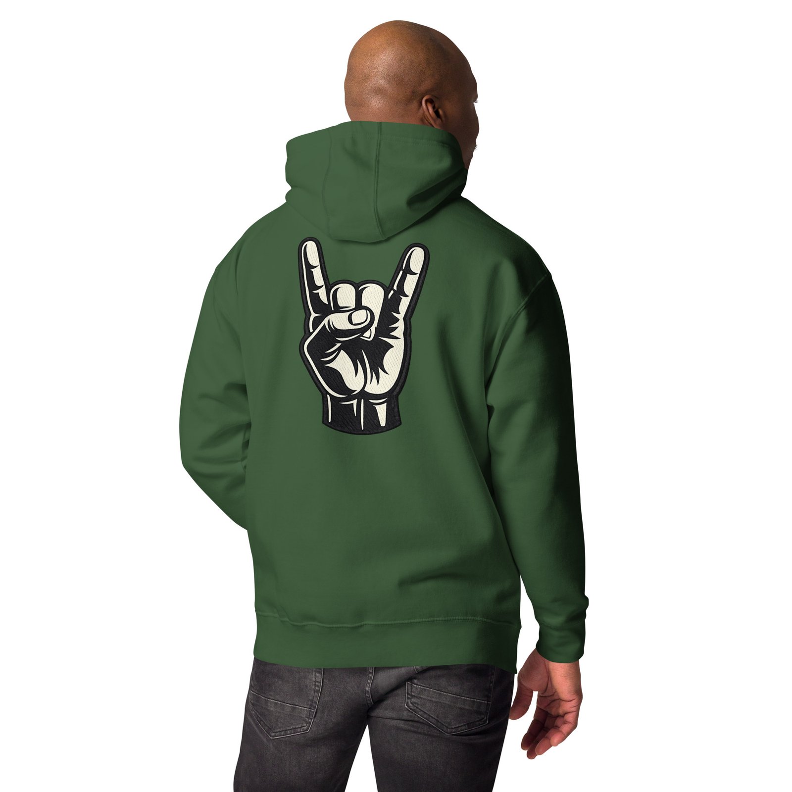 Męska bluza z kapturem kangurka „Rock Hand” – bluza męska z gestem rockowym| Zarn.pl Męska bluza z kapturem kangurka „Rock Hand” – bluza męska z gestem rockowym - obrazek 16