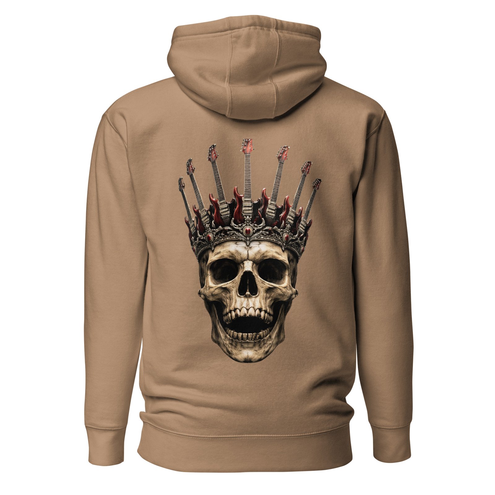 Męska Bluza z Kapturem Rockowa Czaszka z Koroną Gitar| Zarn.pl Męska Bluza z Kapturem Rockowa Czaszka z Koroną Gitar - obrazek 6