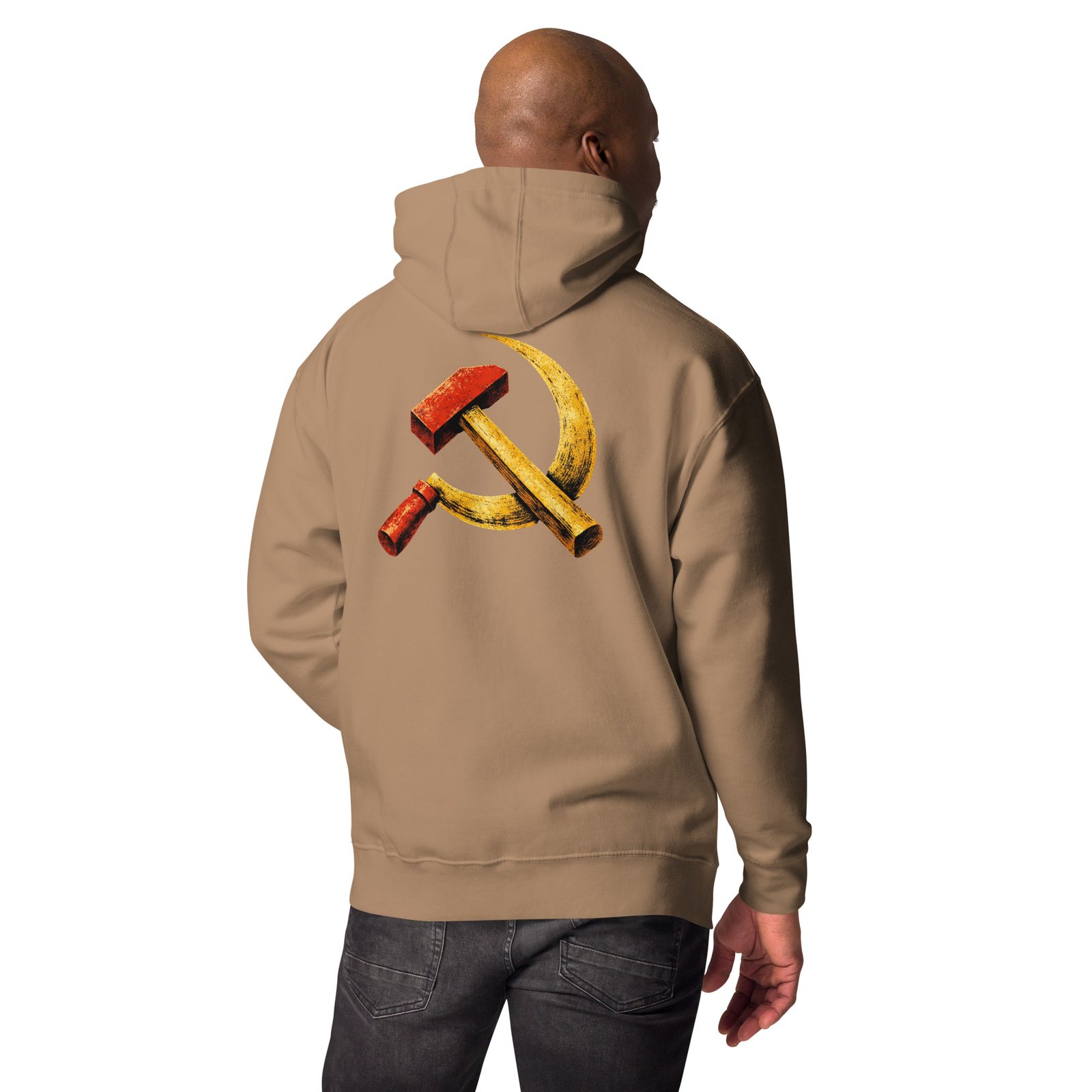 Męska bluza z kapturem kangurka „Symbol PRL” – bluza męska w klimacie PRL z sierpem i młotem| Zarn.pl Męska bluza z kapturem kangurka „Symbol PRL” – bluza męska w klimacie PRL z sierpem i młotem - obrazek 18