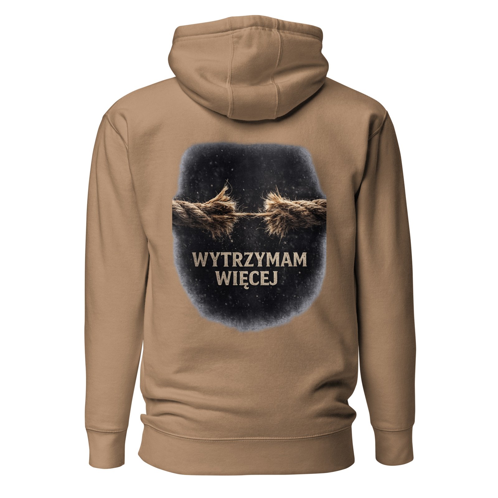 Męska bluza z kapturem „Wytrzymam Więcej” – bluza męska motywacyjna z pękającą liną| Zarn.pl Męska bluza z kapturem „Wytrzymam Więcej” – bluza męska motywacyjna z pękającą liną - obrazek 6