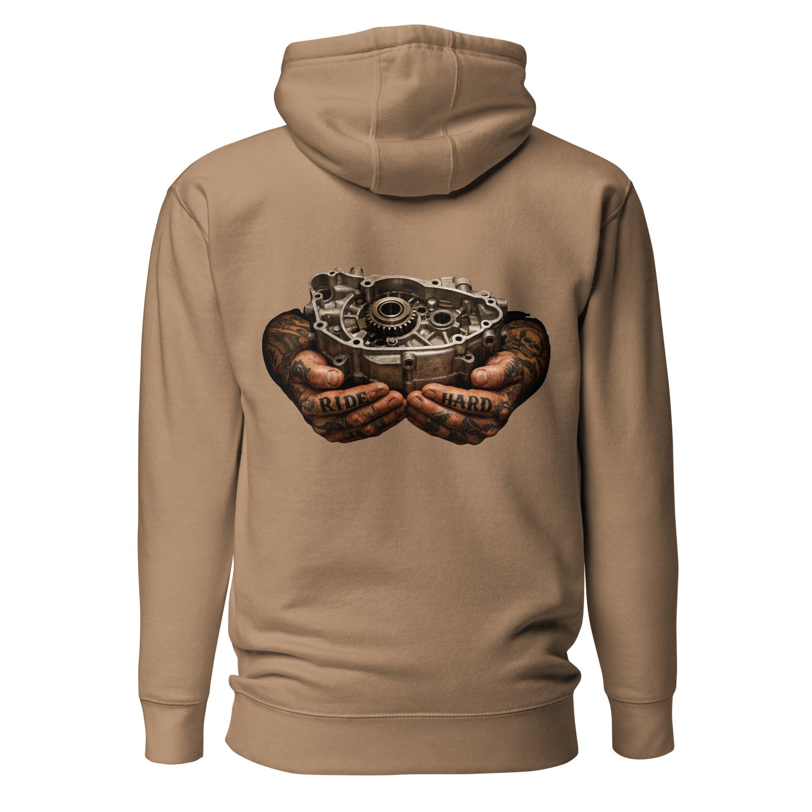 Męska bluza z kapturem „Ride Hard Garage” – męska bluza z kapturem dla mechanika motocykli| Zarn.pl Męska bluza z kapturem „Ride Hard Garage” – męska bluza z kapturem dla mechanika motocykli - obrazek 6