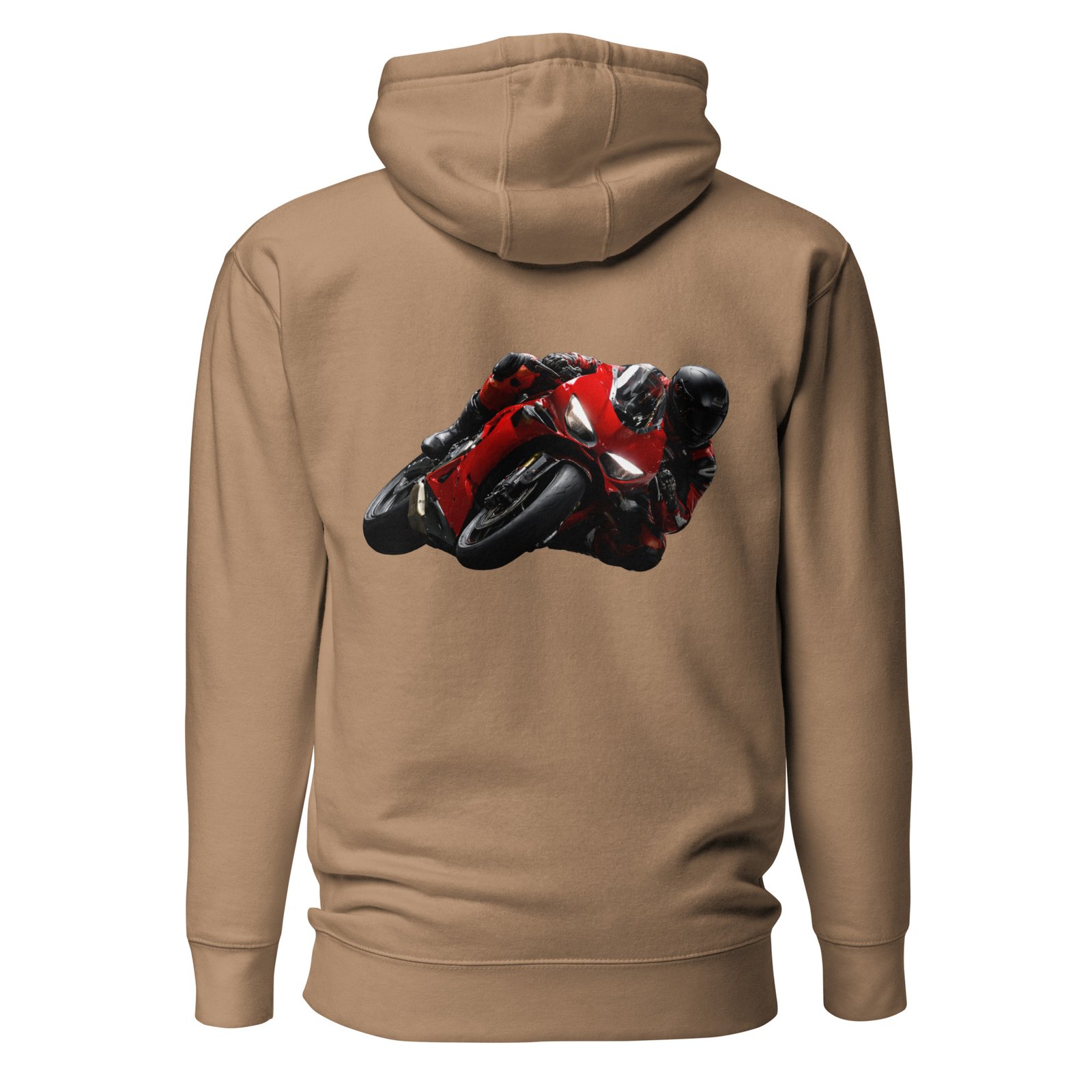 Męska Bluza z Kapturem Czerwony Motocykl Sportowy w Zakręcie| Zarn.pl Męska Bluza z Kapturem Czerwony Motocykl Sportowy w Zakręcie - obrazek 6