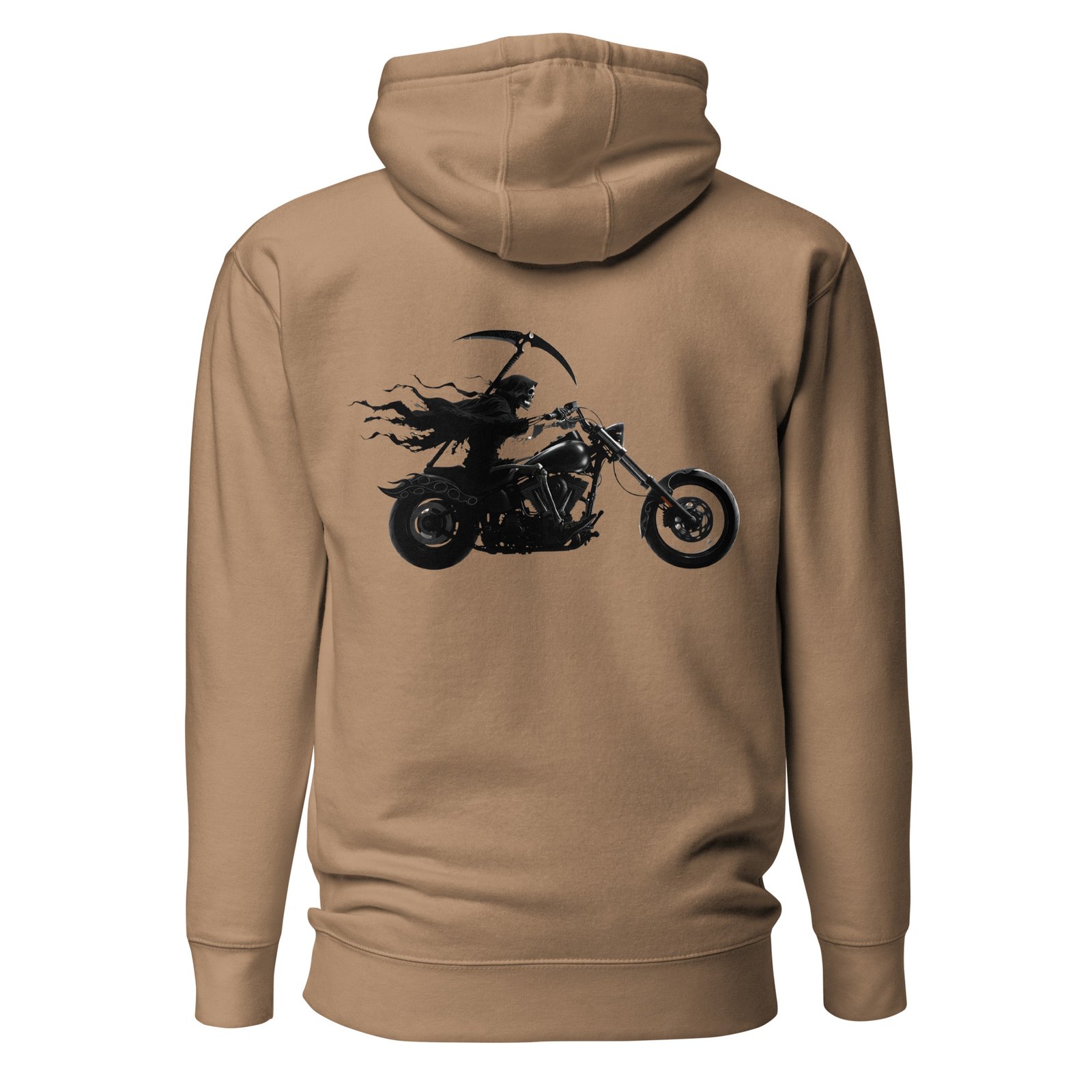 Męska Bluza z Kapturem Kostucha na Motocyklu Chopper| Zarn.pl Męska Bluza z Kapturem Kostucha na Motocyklu Chopper - obrazek 6