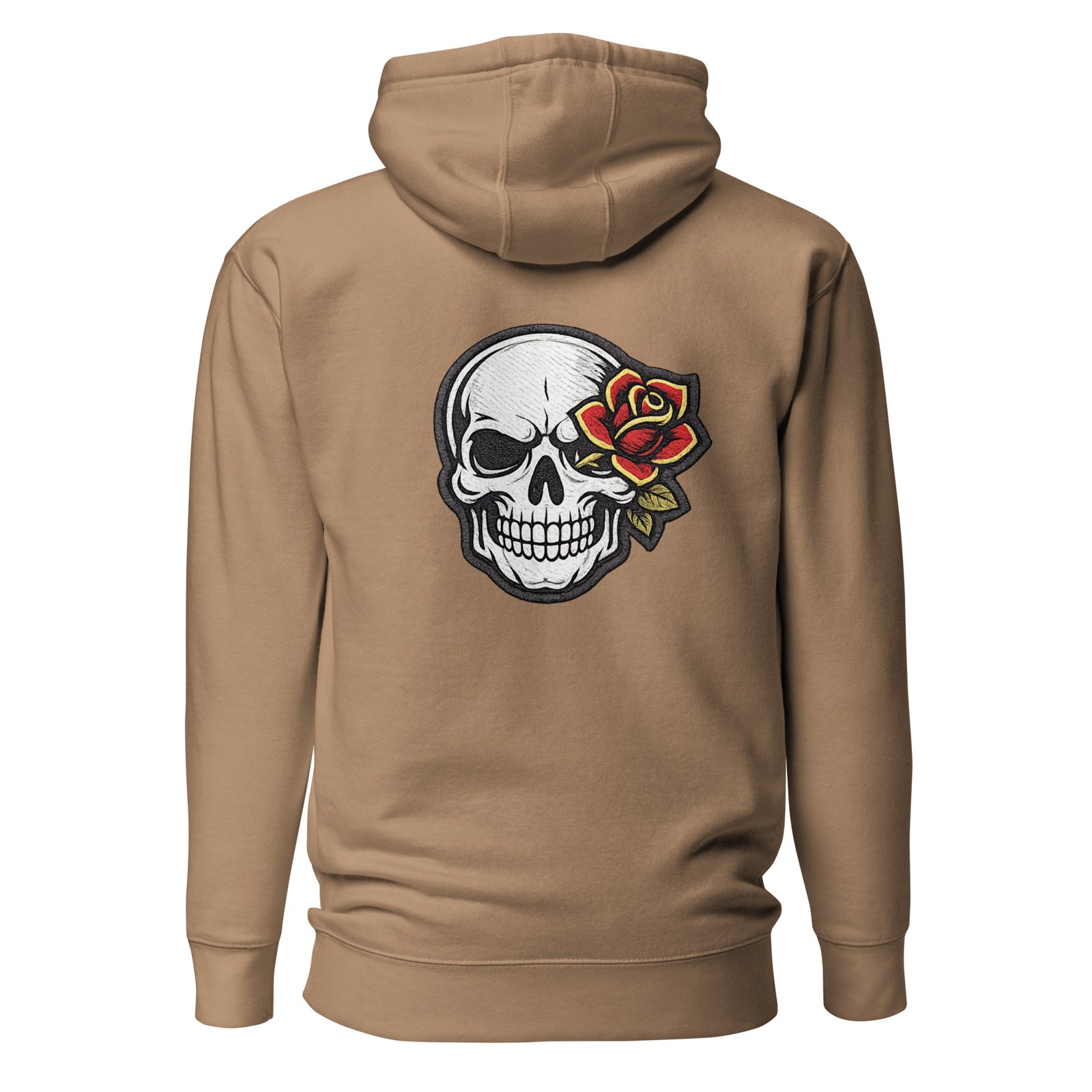 Bluza męska z kapturem „Skull Rose” – bluza męska z nadrukiem czaszki i czerwonej róży| Zarn.pl Bluza męska z kapturem „Skull Rose” – bluza męska z nadrukiem czaszki i czerwonej róży - obrazek 6