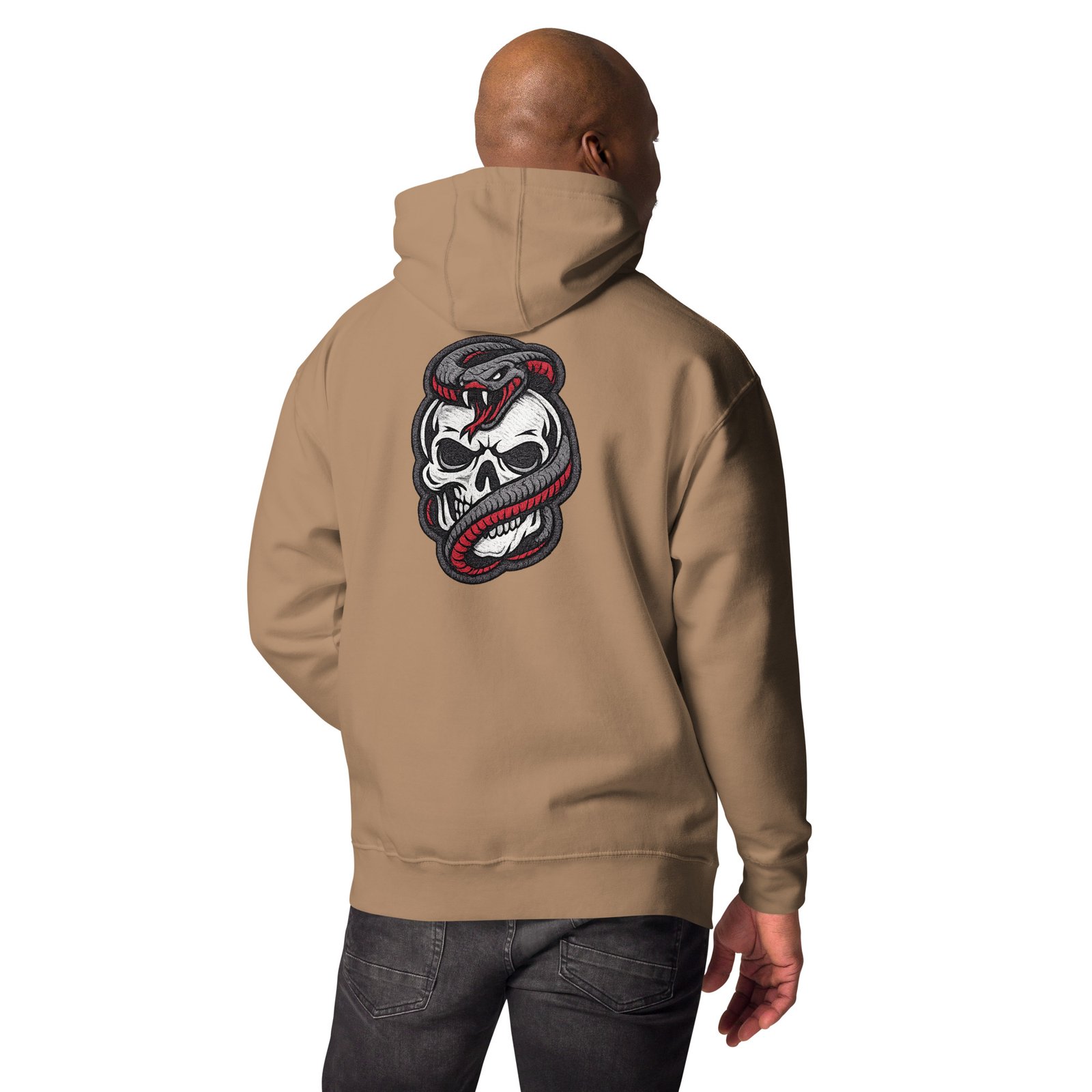 Bluza męska z kapturem „Skull Snake” – bluza męska z nadrukiem czaszki oplecionej wężem| Zarn.pl Bluza męska z kapturem „Skull Snake” – bluza męska z nadrukiem czaszki oplecionej wężem - obrazek 18