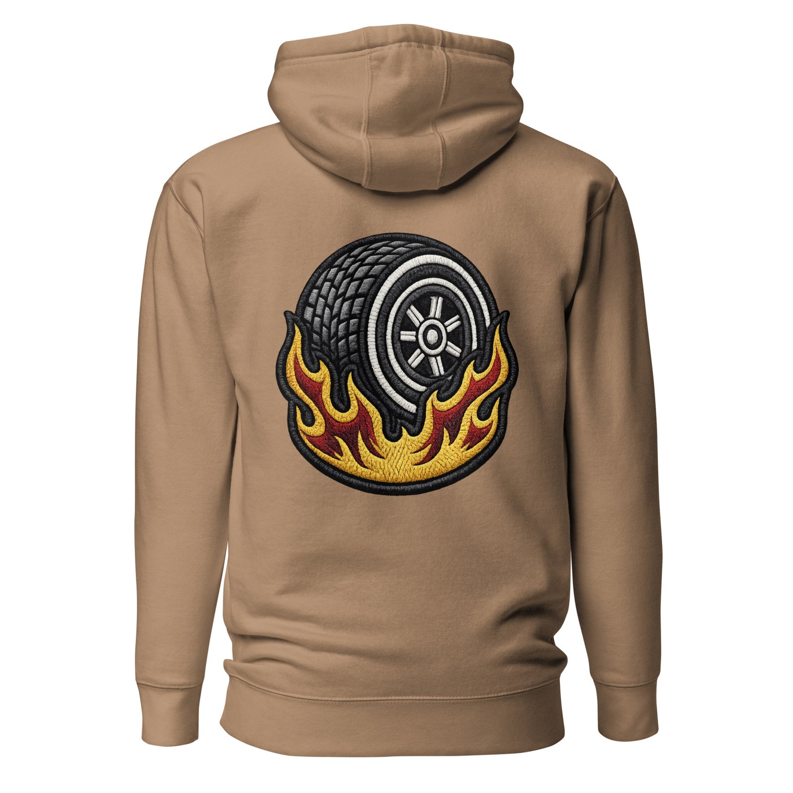 Męska bluza z kapturem kangurka „Płonąca Opona Racing” – bluza męska dla fanów motorsportu| Zarn.pl Męska bluza z kapturem kangurka „Płonąca Opona Racing” – bluza męska dla fanów motorsportu - obrazek 6