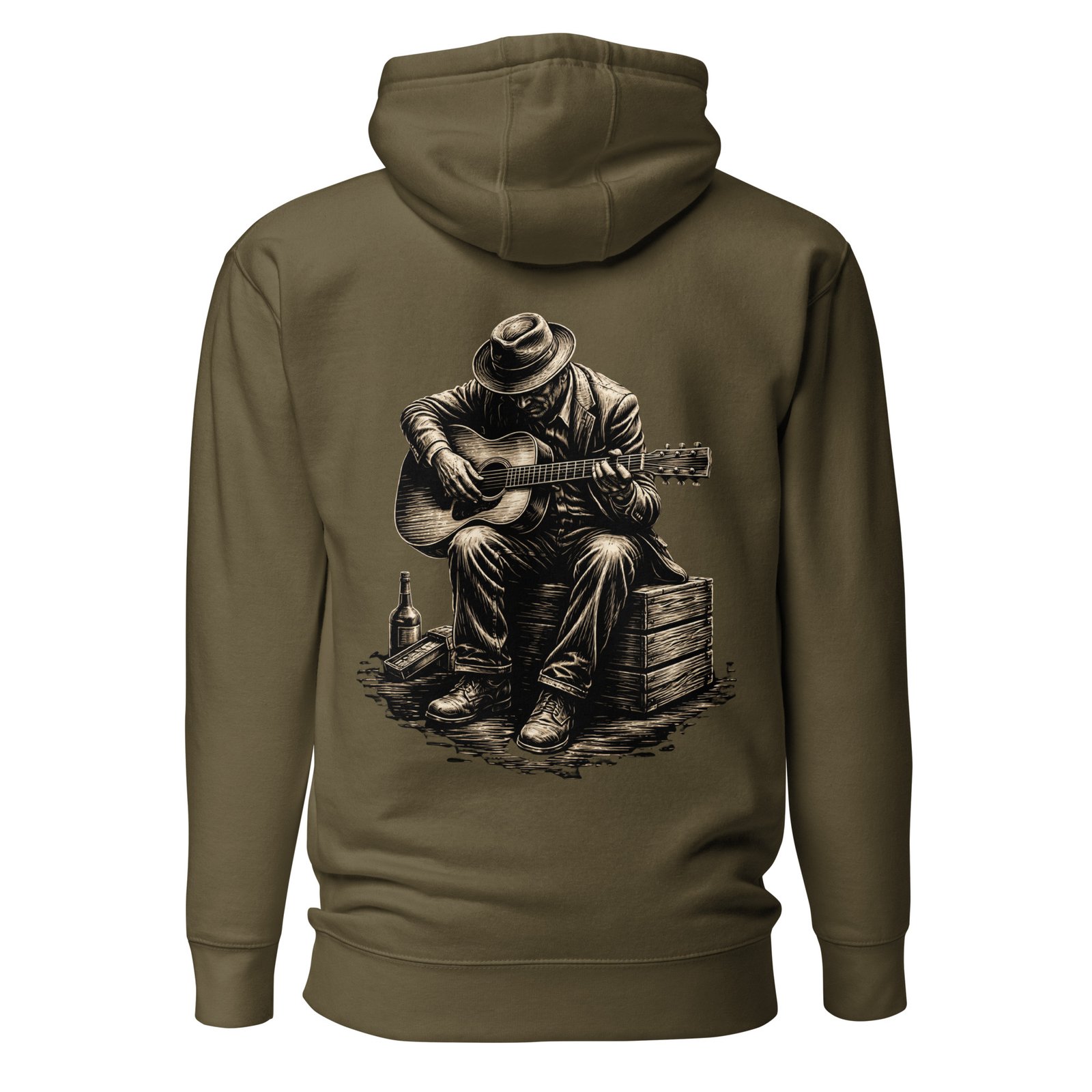 Męska Bluza z Kapturem Bluesman z Gitarą Akustyczną| Zarn.pl Męska Bluza z Kapturem Bluesman z Gitarą Akustyczną - obrazek 5
