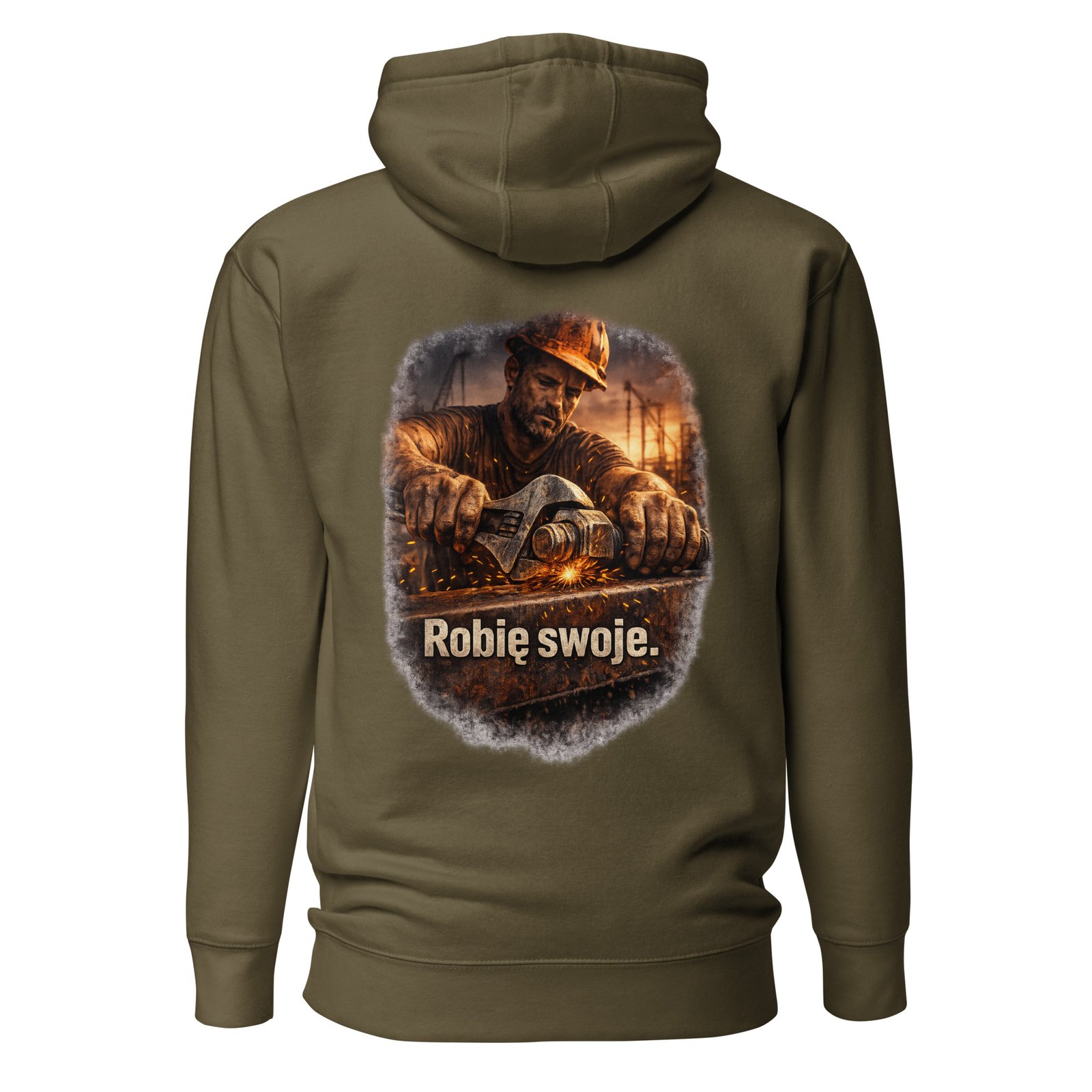 Męska bluza z kapturem „Robię Swoje” – bluza kangurka motywacyjna dla ludzi czynu| Zarn.pl Męska bluza z kapturem „Robię Swoje” – bluza kangurka motywacyjna dla ludzi czynu - obrazek 5