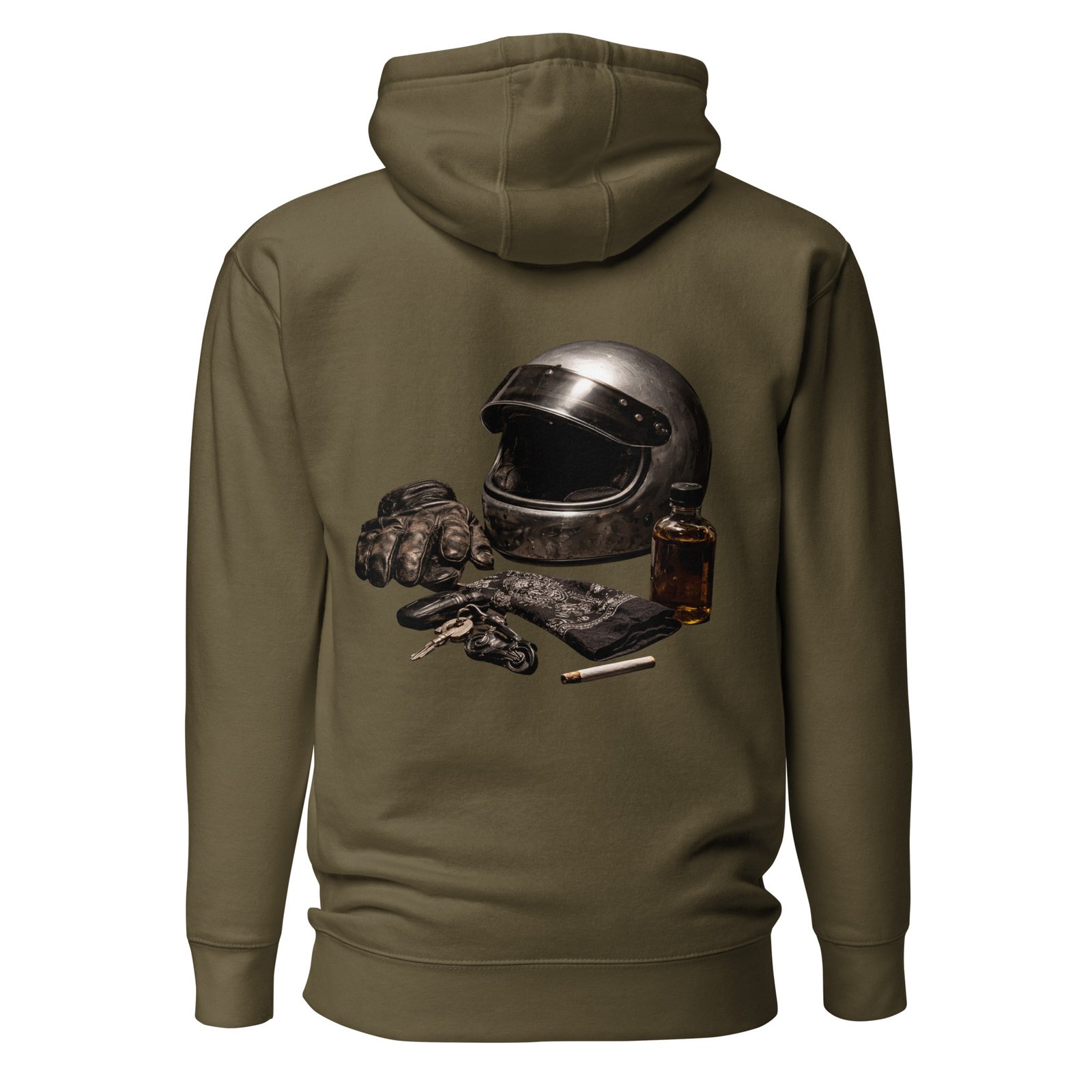 Męska Bluza z Kapturem Motocyklowy Klimat Vintage| Zarn.pl Męska Bluza z Kapturem Motocyklowy Klimat Vintage - obrazek 5