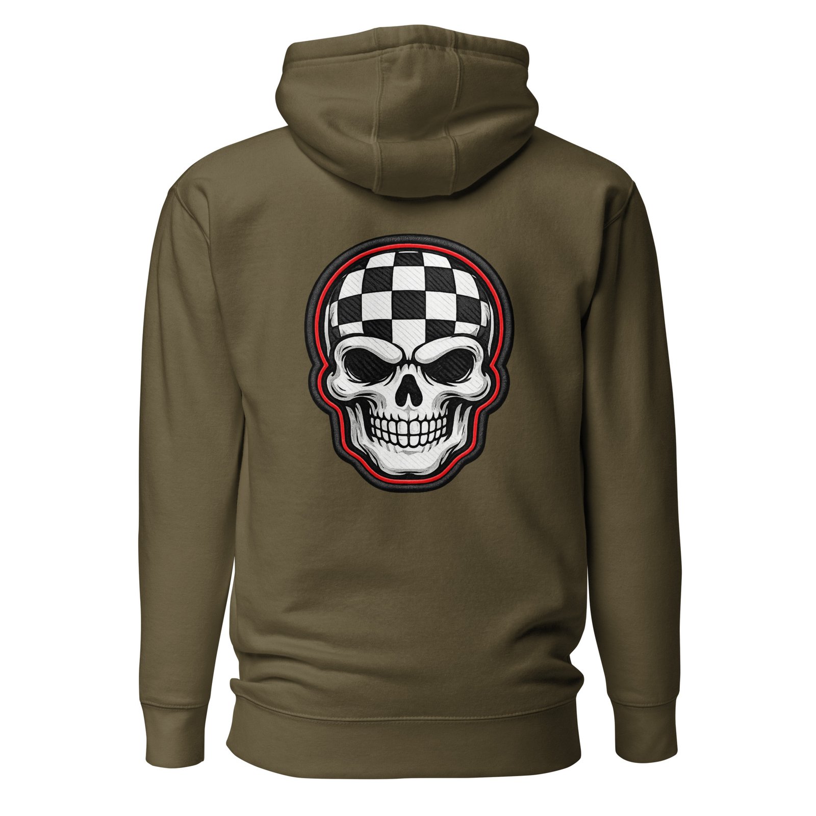 Męska bluza z kapturem Czaszka w Szachownicę – bluza męska z czaszką streetwear| Zarn.pl Męska bluza z kapturem Czaszka w Szachownicę – bluza męska z czaszką streetwear - obrazek 5