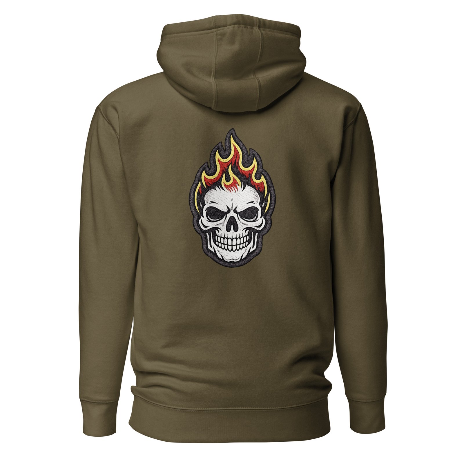 Bluza męska z kapturem „Flaming Skull” – bluza męska z nadrukiem płonącej czaszki| Zarn.pl Bluza męska z kapturem „Flaming Skull” – bluza męska z nadrukiem płonącej czaszki - obrazek 5