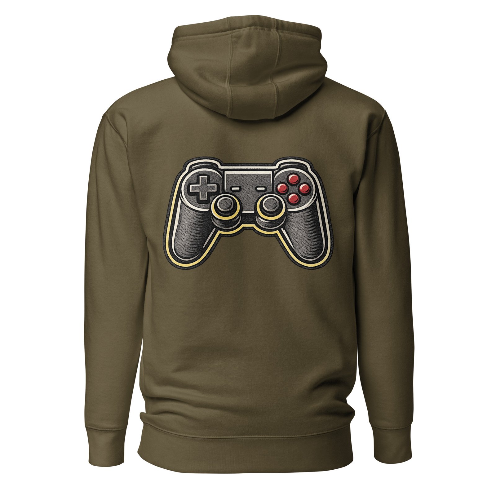 Męska Bluza z Kapturem Kangurka „Pad Gamingowy Retro”| Zarn.pl Męska Bluza z Kapturem Kangurka „Pad Gamingowy Retro” - obrazek 5