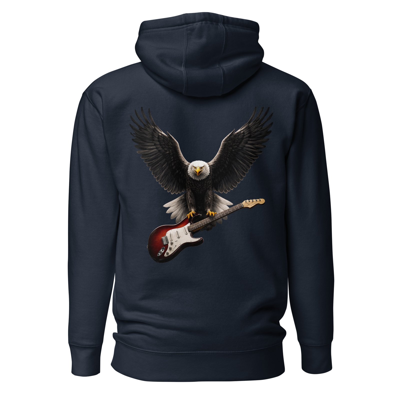 Męska bluza z kapturem „Orzeł z Gitarą” – bluza męska z orłem i gitarą elektryczną| Zarn.pl Męska bluza z kapturem „Orzeł z Gitarą” – bluza męska z orłem i gitarą elektryczną - obrazek 3