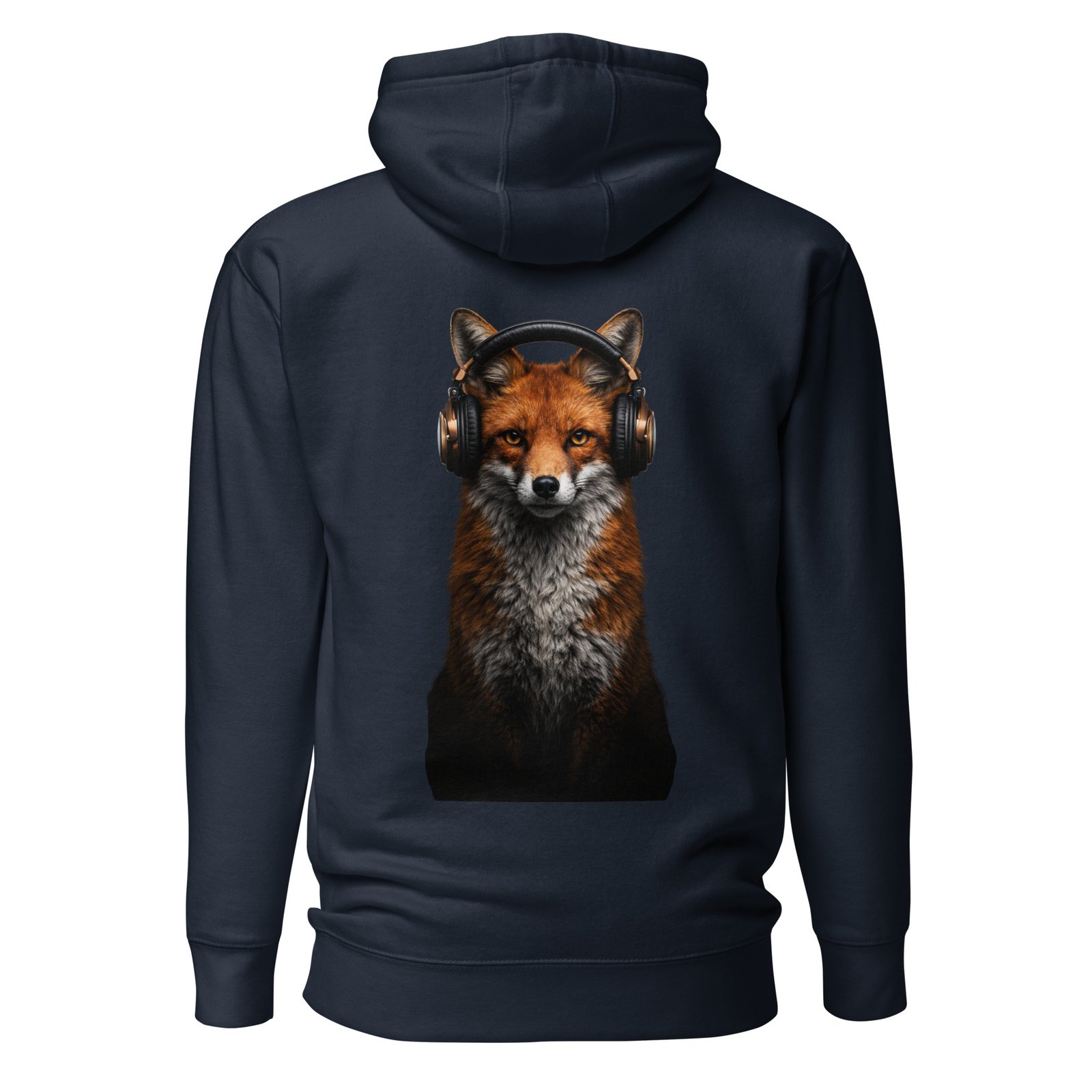 Męska bluza z kapturem „Lis w Słuchawkach” – bluza męska z lisem w słuchawkach| Zarn.pl Męska bluza z kapturem „Lis w Słuchawkach” – bluza męska z lisem w słuchawkach - obrazek 3