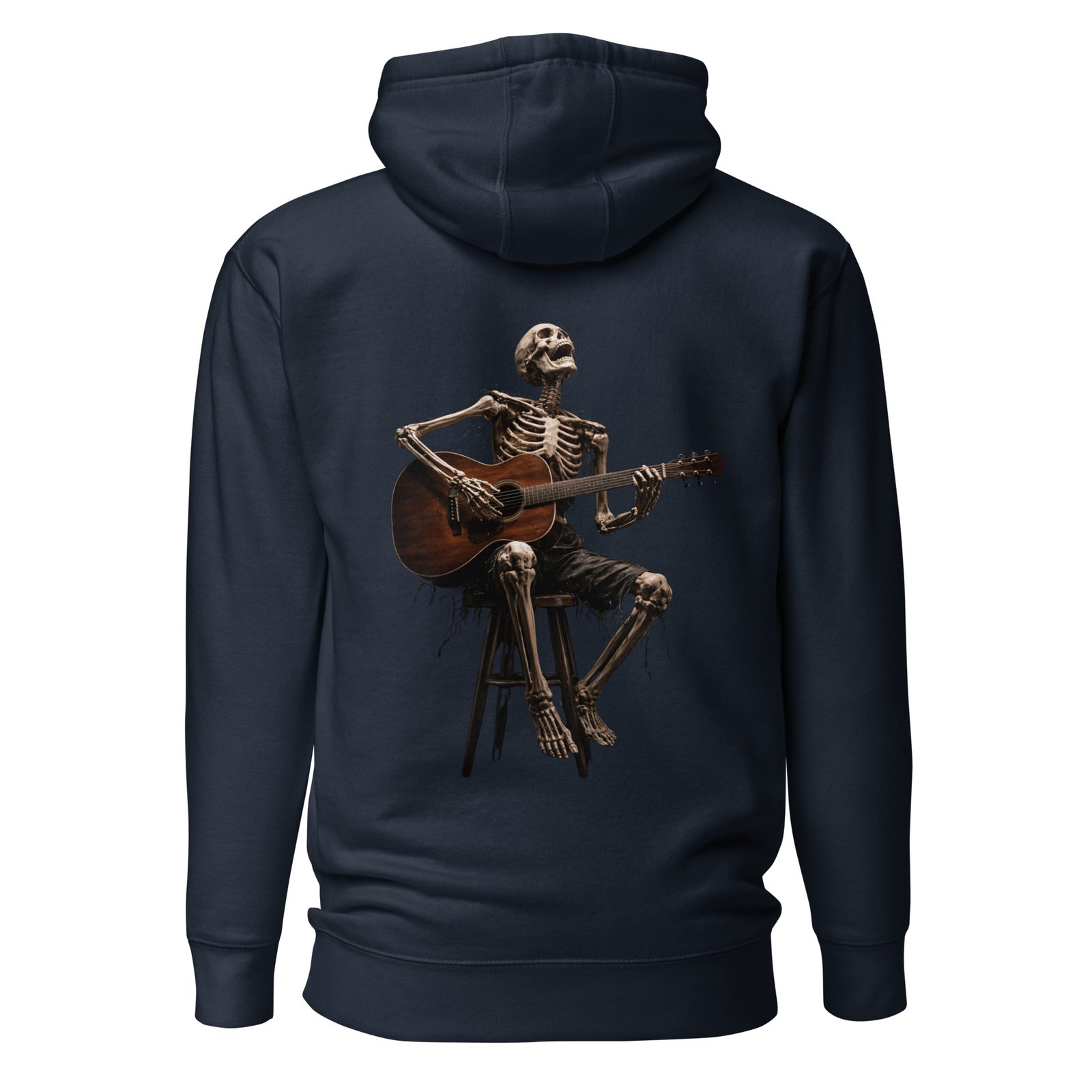 Męska Bluza z Kapturem Szkielet z Gitarą Akustyczną| Zarn.pl Męska Bluza z Kapturem Szkielet z Gitarą Akustyczną - obrazek 3