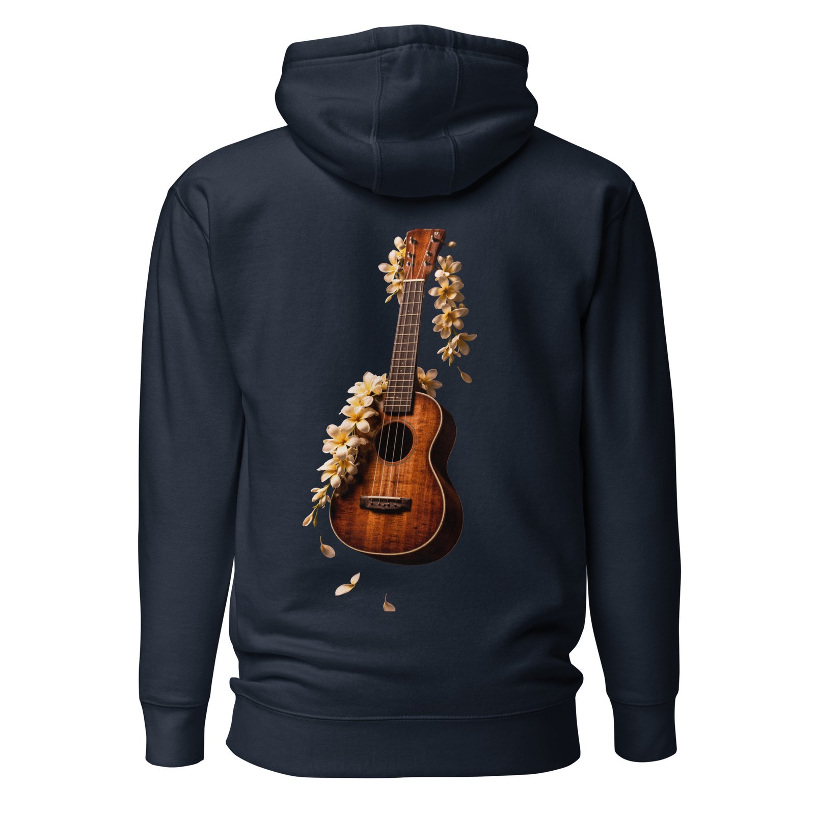 Męska Bluza z Kapturem Ukulele z Kwiatami| Zarn.pl Męska Bluza z Kapturem Ukulele z Kwiatami - obrazek 3