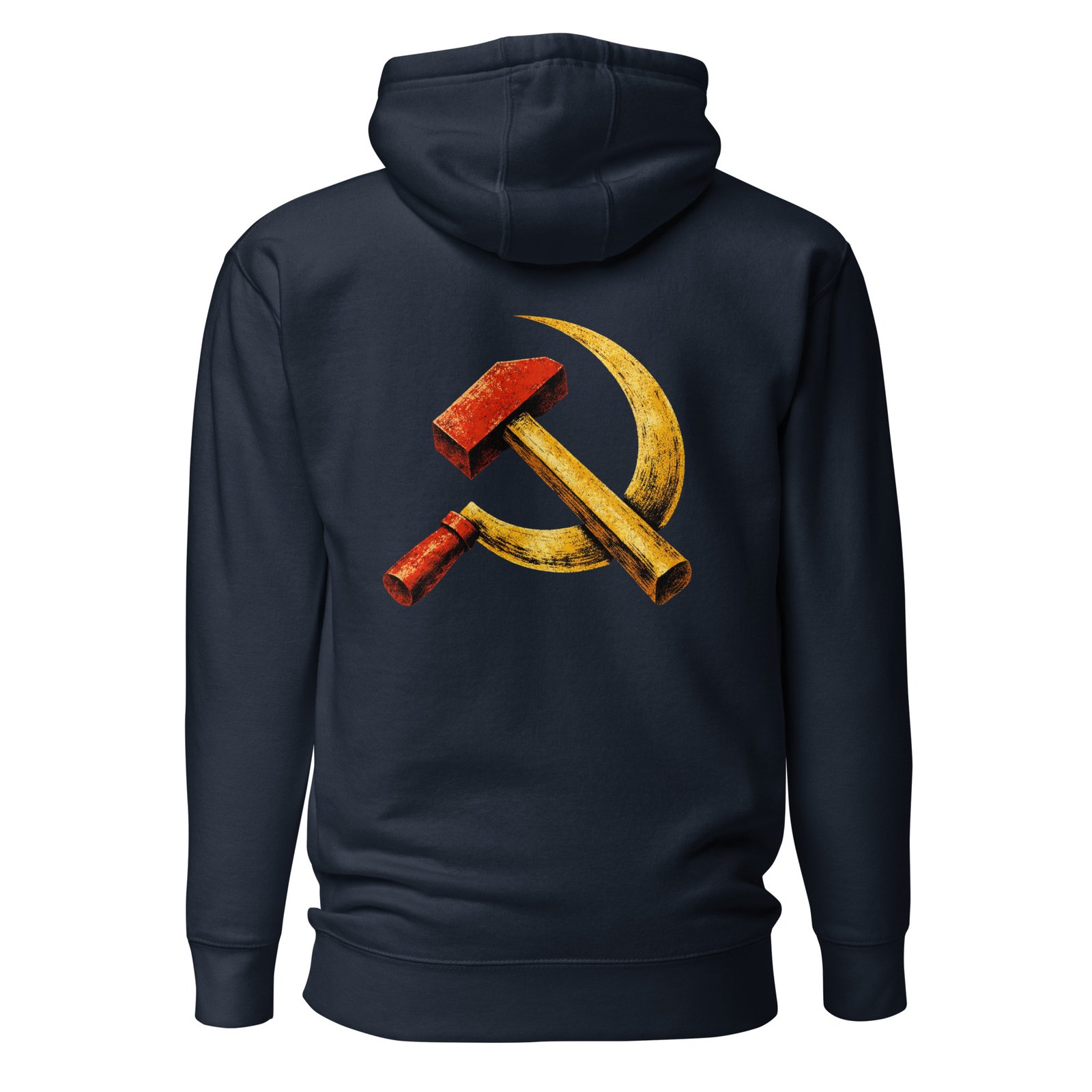Męska bluza z kapturem kangurka „Symbol PRL” – bluza męska w klimacie PRL z sierpem i młotem| Zarn.pl Męska bluza z kapturem kangurka „Symbol PRL” – bluza męska w klimacie PRL z sierpem i młotem - obrazek 3