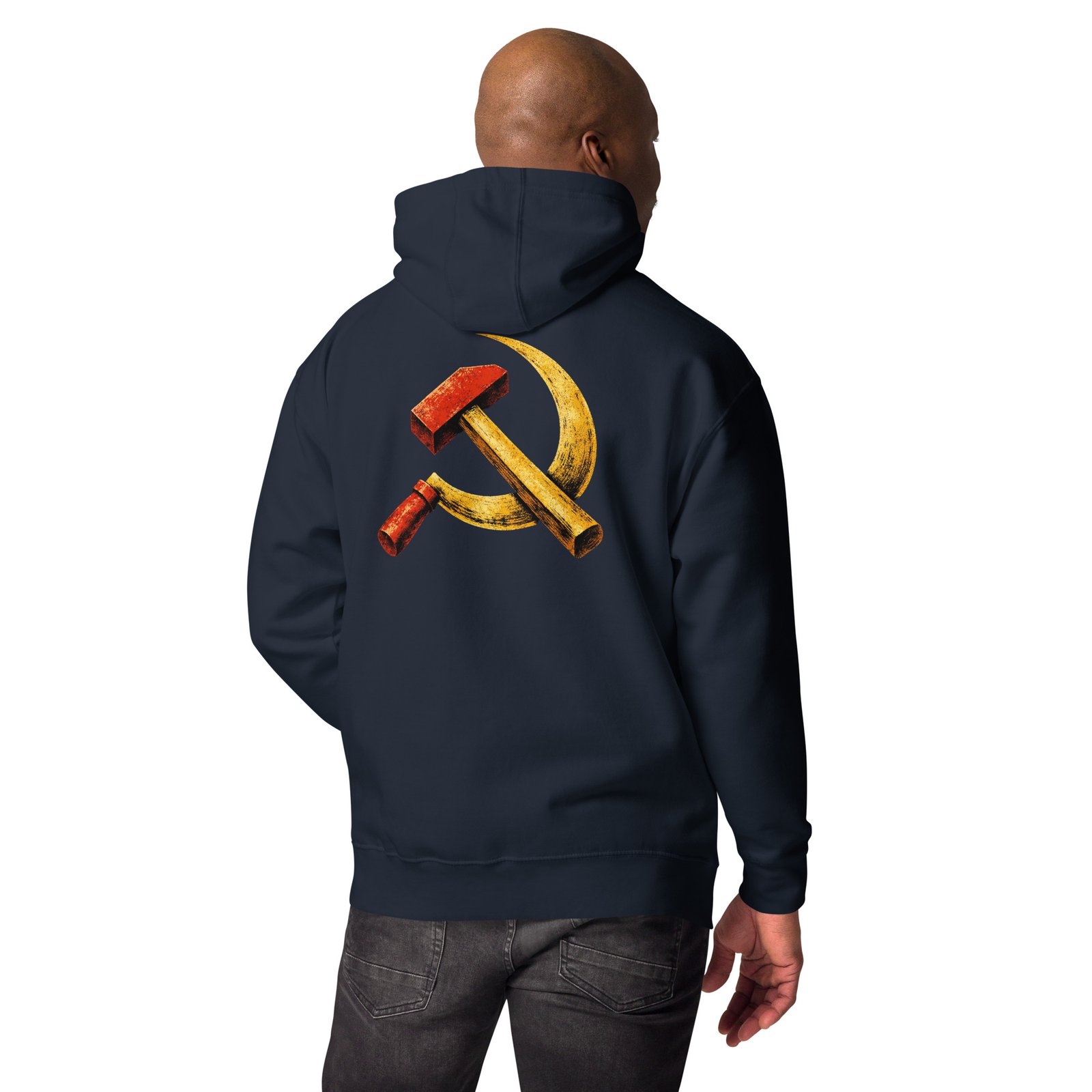 Męska bluza z kapturem kangurka „Symbol PRL” – bluza męska w klimacie PRL z sierpem i młotem| Zarn.pl Męska bluza z kapturem kangurka „Symbol PRL” – bluza męska w klimacie PRL z sierpem i młotem - obrazek 15