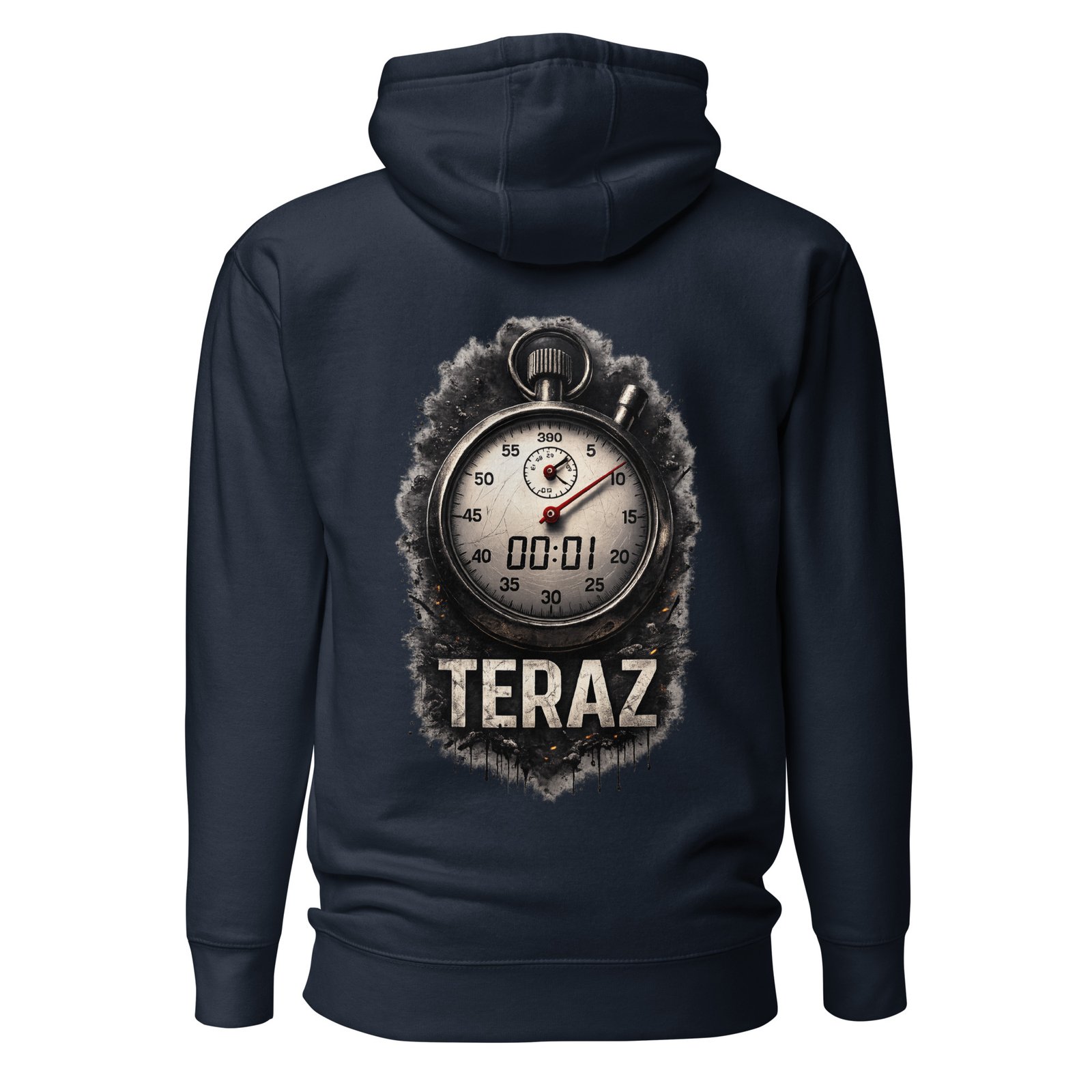 Męska bluza z kapturem „Teraz” – bluza kangurka motywacyjna o wartości czasu| Zarn.pl Męska bluza z kapturem „Teraz” – bluza kangurka motywacyjna o wartości czasu - obrazek 3