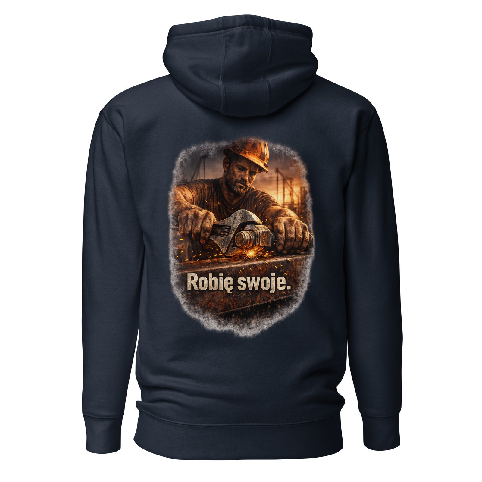 Męska bluza z kapturem „Robię Swoje” – bluza kangurka motywacyjna dla ludzi czynu| Zarn.pl Męska bluza z kapturem „Robię Swoje” – bluza kangurka motywacyjna dla ludzi czynu - obrazek 3