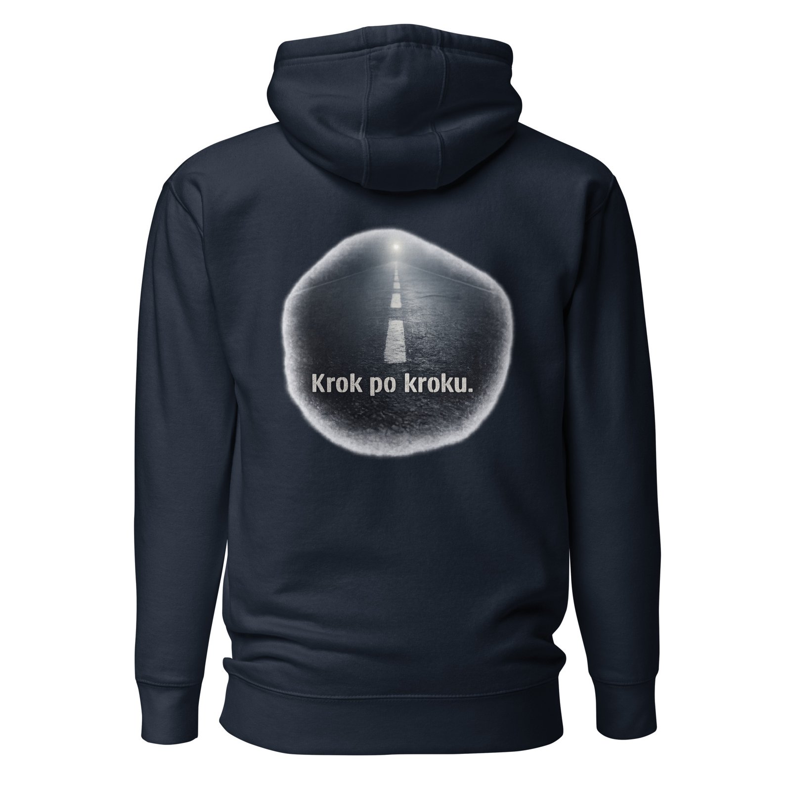 Męska bluza z kapturem „Krok po Kroku” – bluza męska motywacyjna z drogą we mgle| Zarn.pl Męska bluza z kapturem „Krok po Kroku” – bluza męska motywacyjna z drogą we mgle - obrazek 3