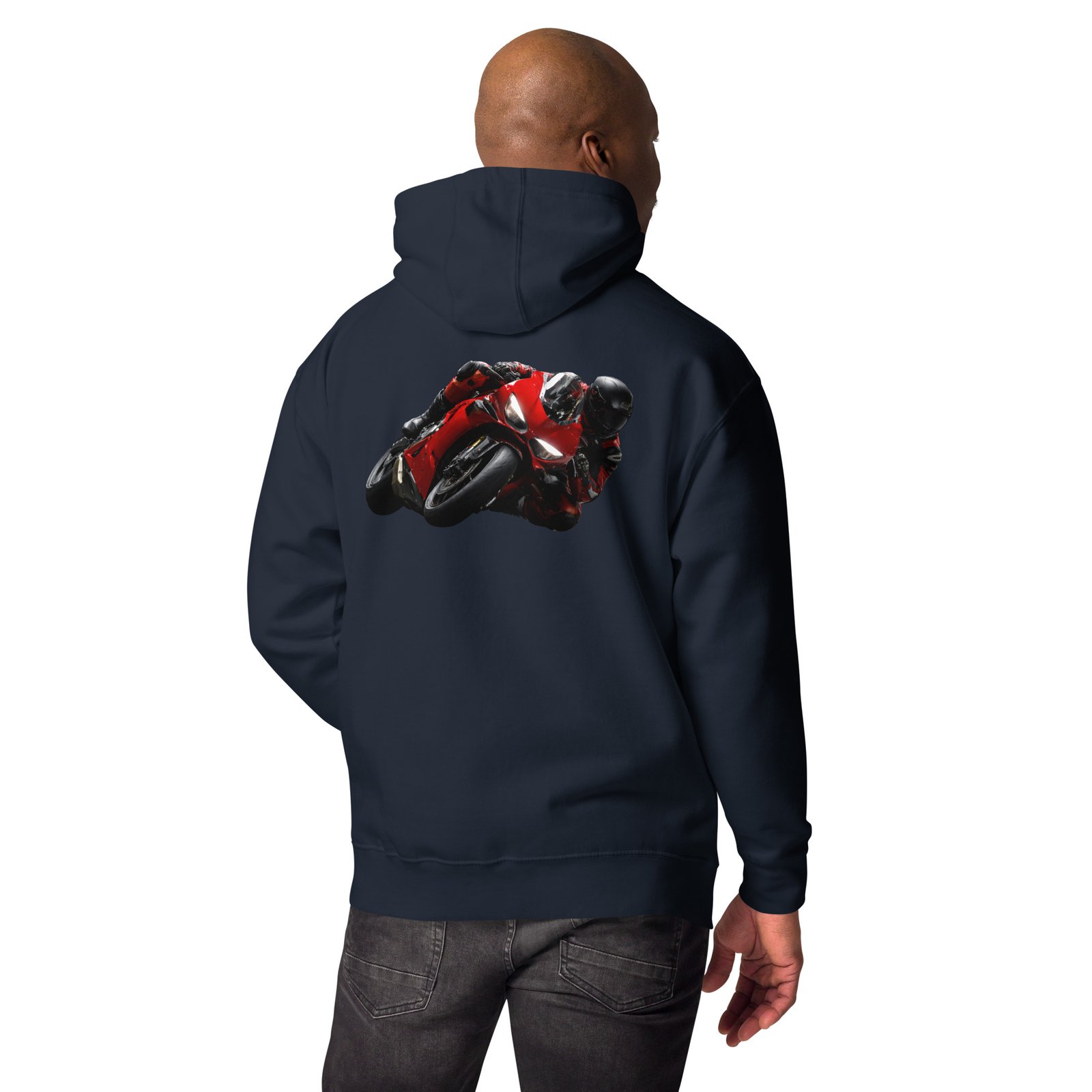 Męska Bluza z Kapturem Czerwony Motocykl Sportowy w Zakręcie| Zarn.pl Męska Bluza z Kapturem Czerwony Motocykl Sportowy w Zakręcie - obrazek 15