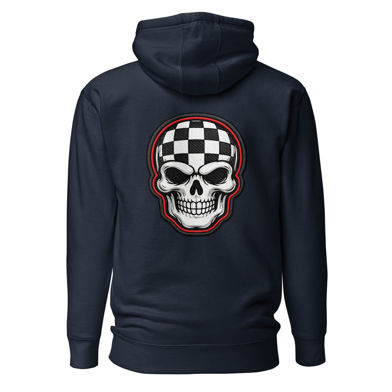 Męska bluza z kapturem Czaszka w Szachownicę – bluza męska z czaszką streetwear| Zarn.pl Męska bluza z kapturem Czaszka w Szachownicę – bluza męska z czaszką streetwear - obrazek 3