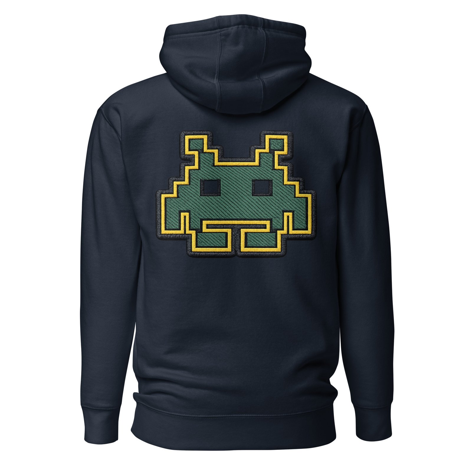 Męska Bluza z Kapturem Retro Kosmita Pixel Art – Kangurka Gamingowa| Zarn.pl Męska Bluza z Kapturem Retro Kosmita Pixel Art – Kangurka Gamingowa - obrazek 3