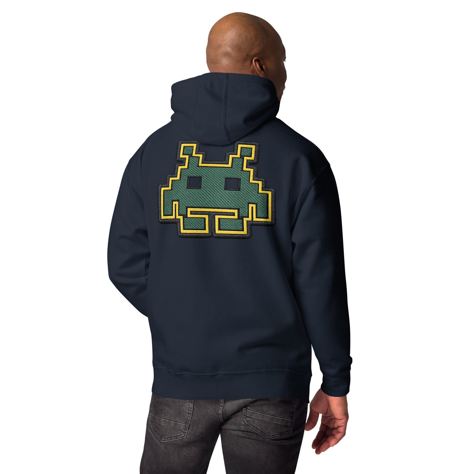 Męska Bluza z Kapturem Retro Kosmita Pixel Art – Kangurka Gamingowa| Zarn.pl Męska Bluza z Kapturem Retro Kosmita Pixel Art – Kangurka Gamingowa - obrazek 15