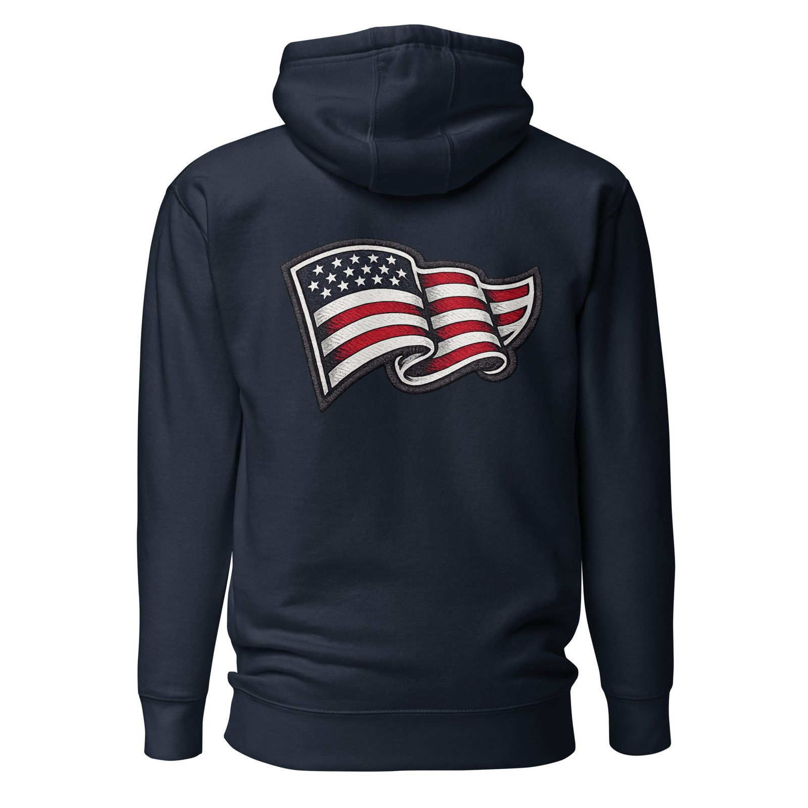 Bluza męska z kapturem „American Flag” – bluza męska z nadrukiem flagi USA| Zarn.pl Bluza męska z kapturem „American Flag” – bluza męska z nadrukiem flagi USA - obrazek 3