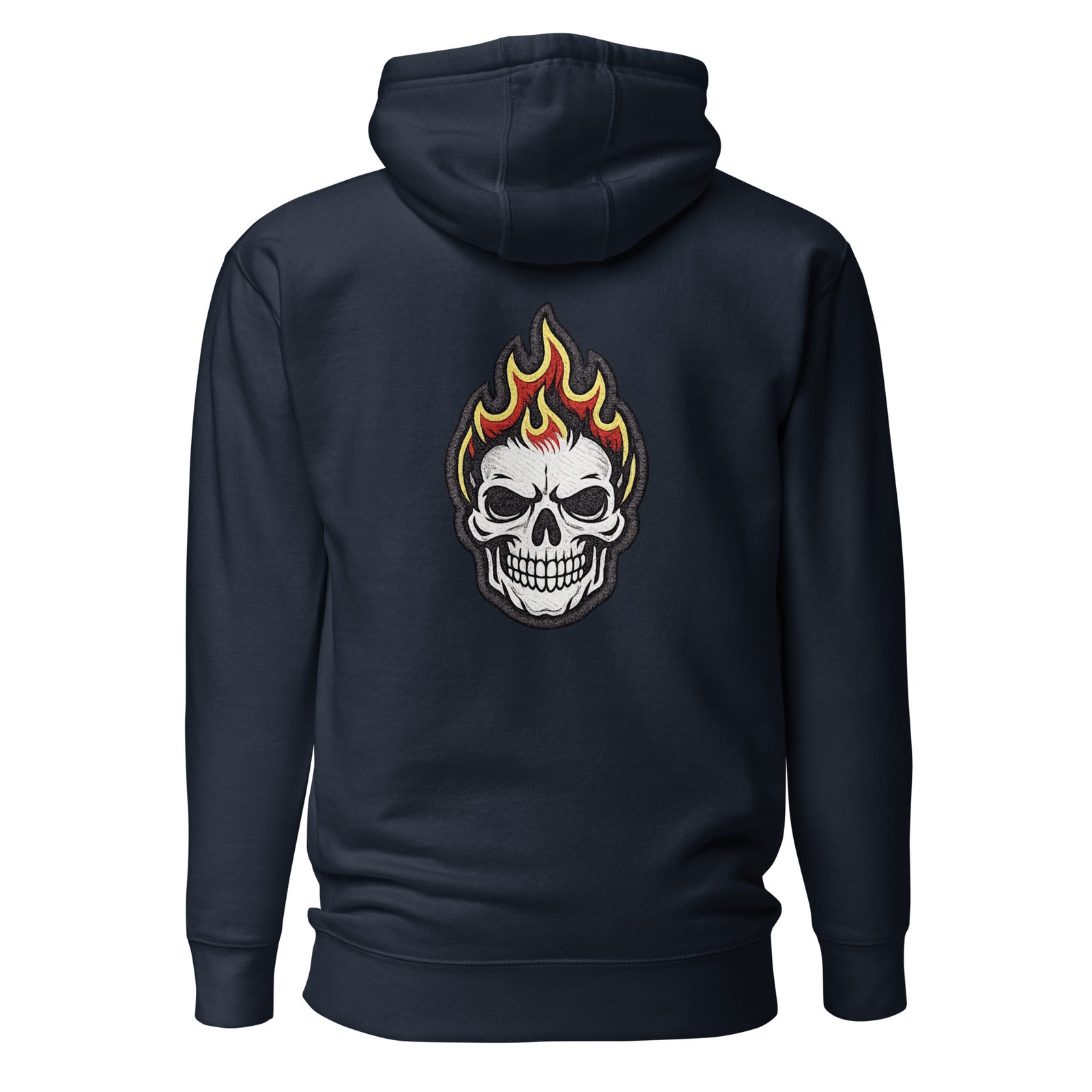 Bluza męska z kapturem „Flaming Skull” – bluza męska z nadrukiem płonącej czaszki| Zarn.pl Bluza męska z kapturem „Flaming Skull” – bluza męska z nadrukiem płonącej czaszki - obrazek 3